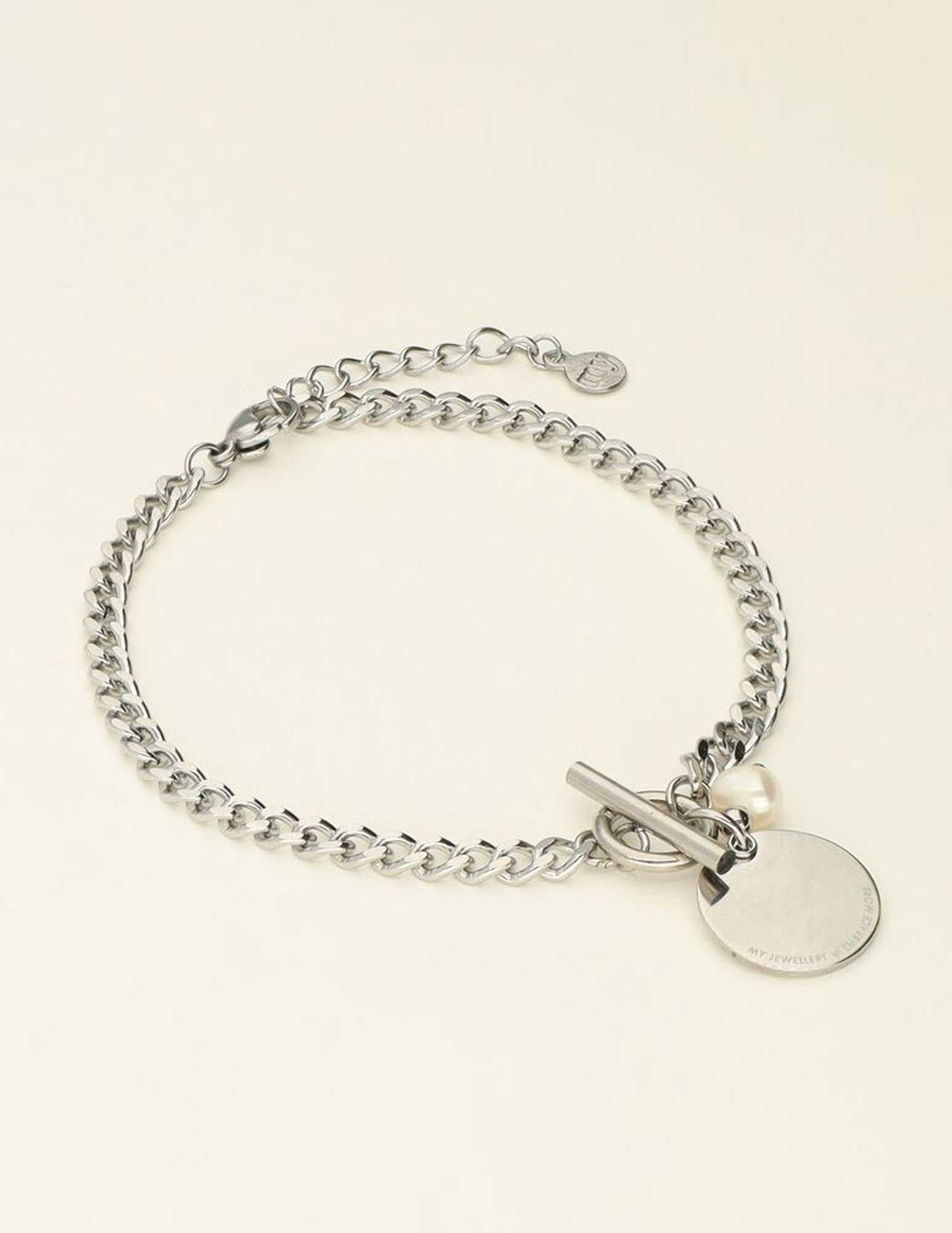 My Jewellery Armband met munt MJ09238 Zilver