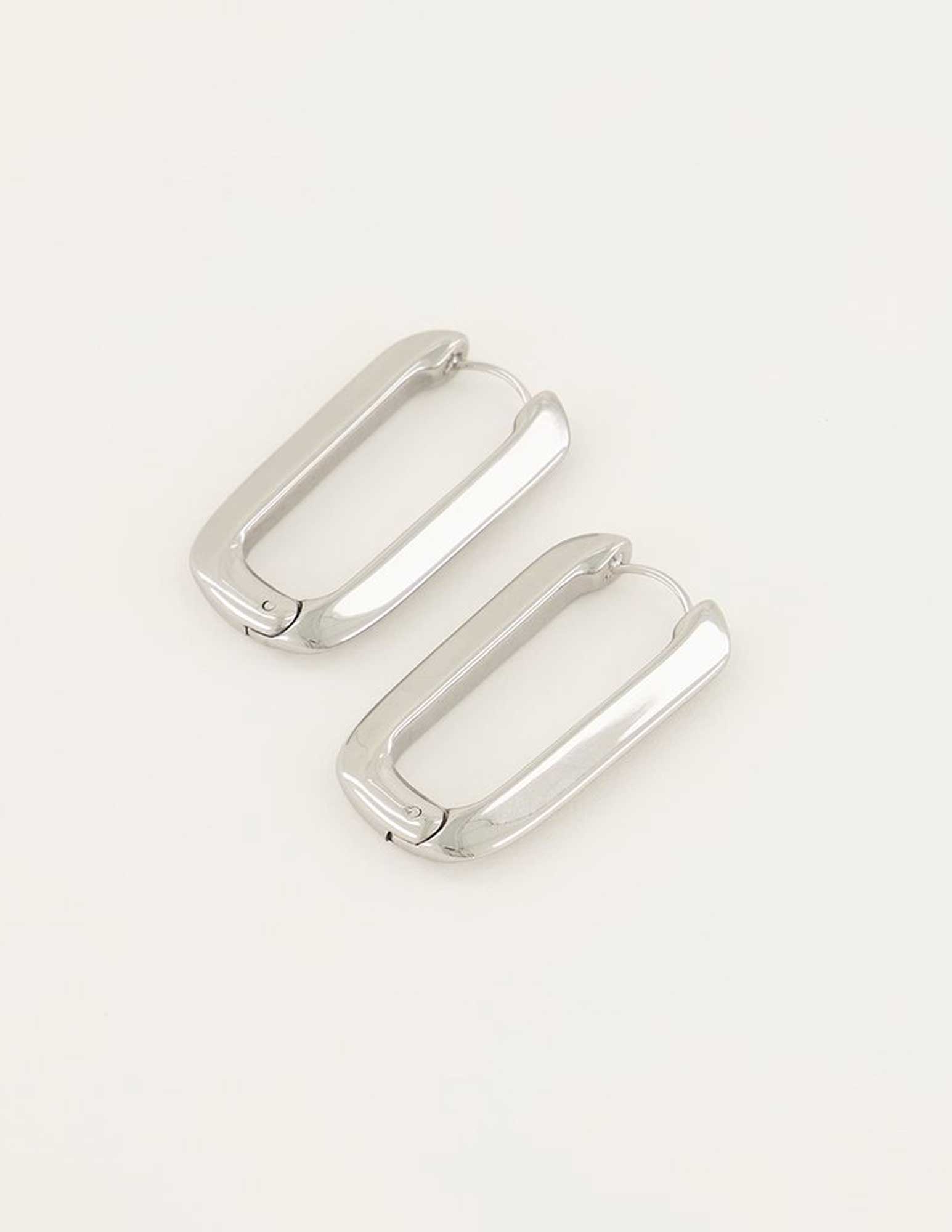 My Jewellery Oorbellen Shapes rechthoekig MJ05550 Zilver