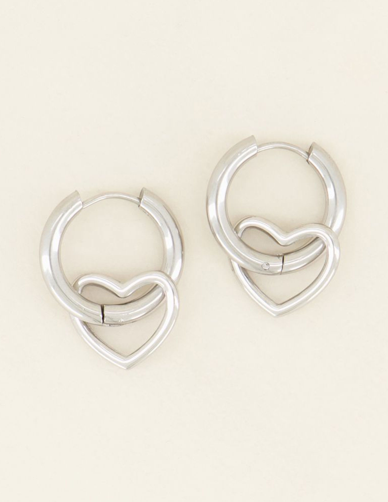 My Jewellery Oorbellen met hart MJ04133 Zilver