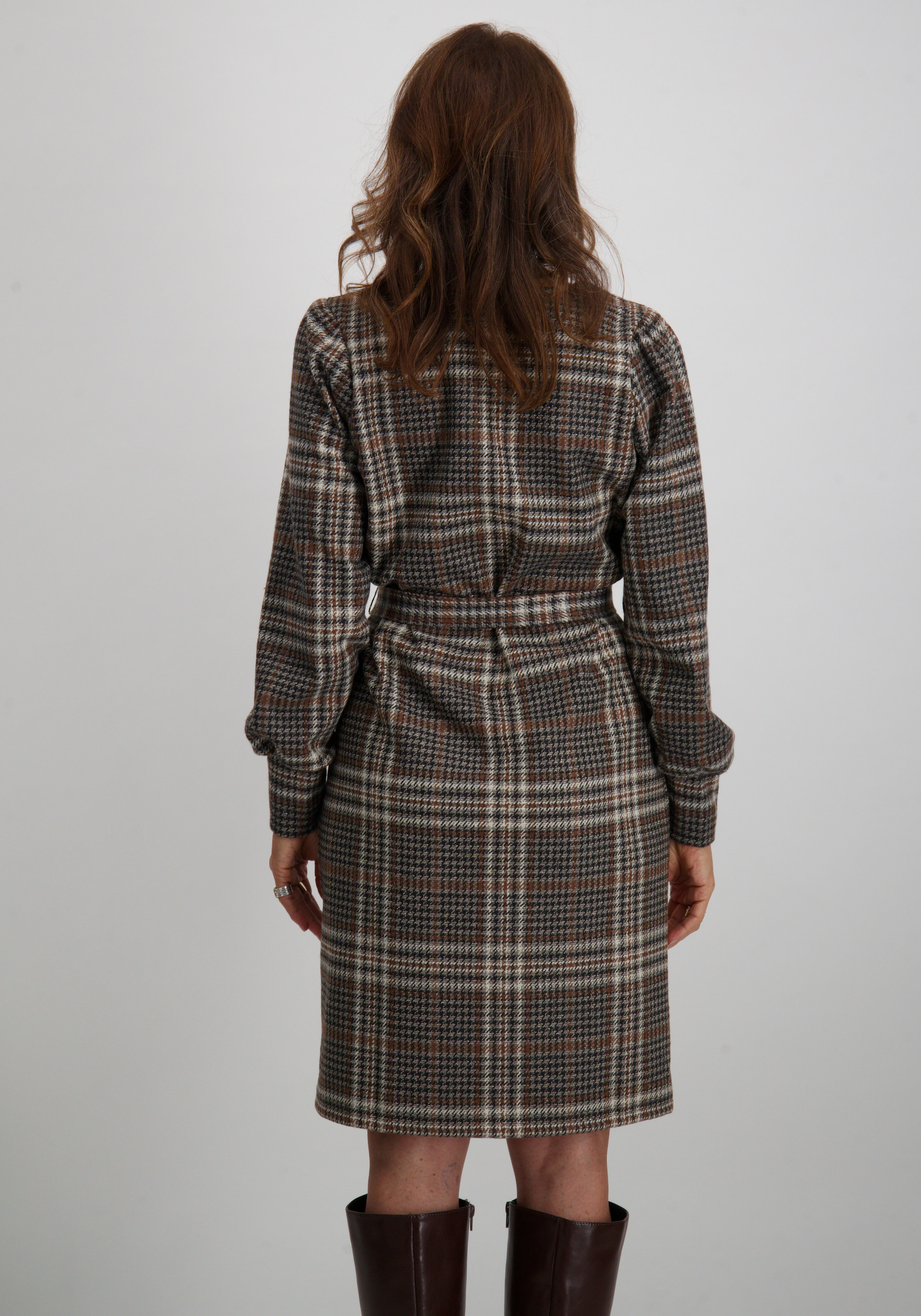 Geisha Jurk geruit 57577-20 Donker Grijs