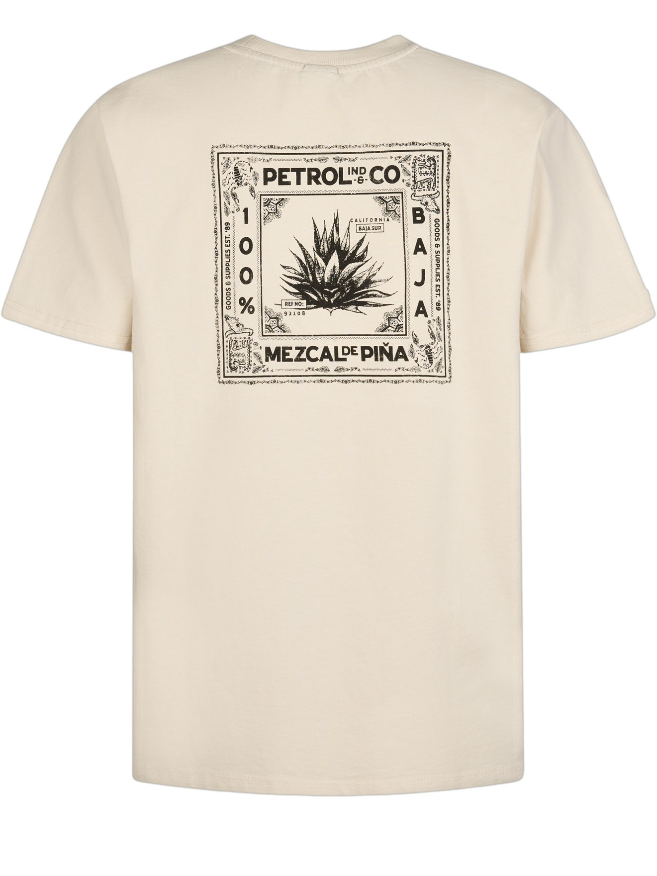 Petrol T-shirt M-1060-TSR740 Zand