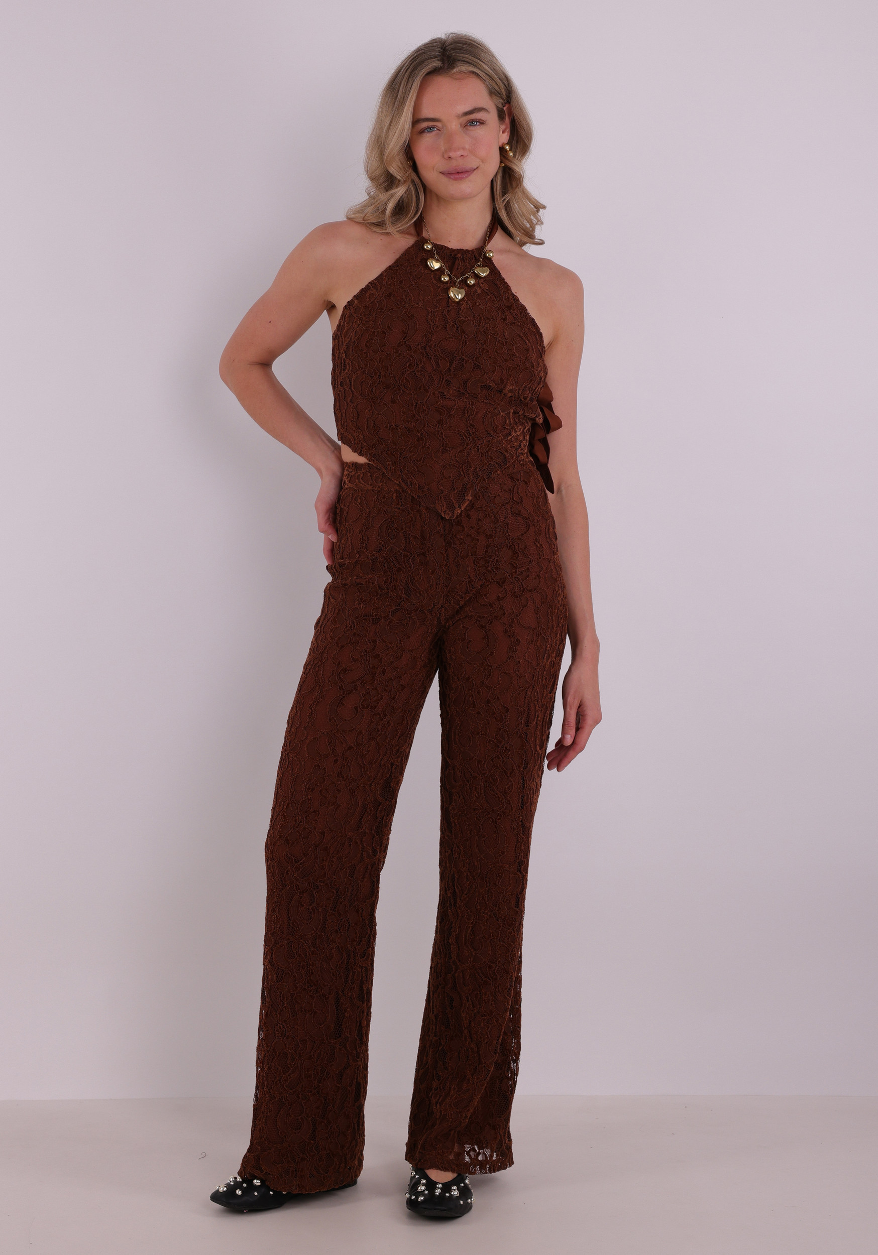 Harper & Yve Top Kees SS6P400 Bruin