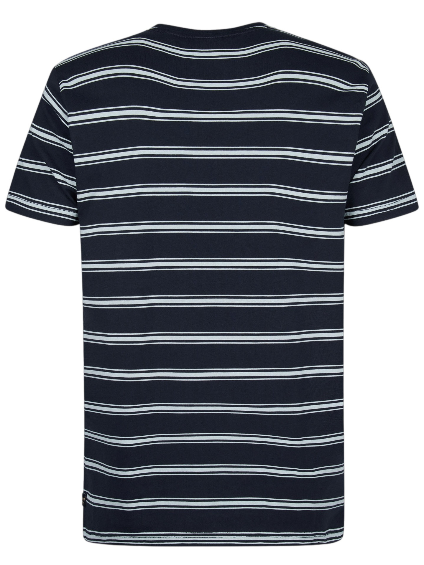 Petrol T-shirt gestreept M-1060-TSR120 Donker blauw