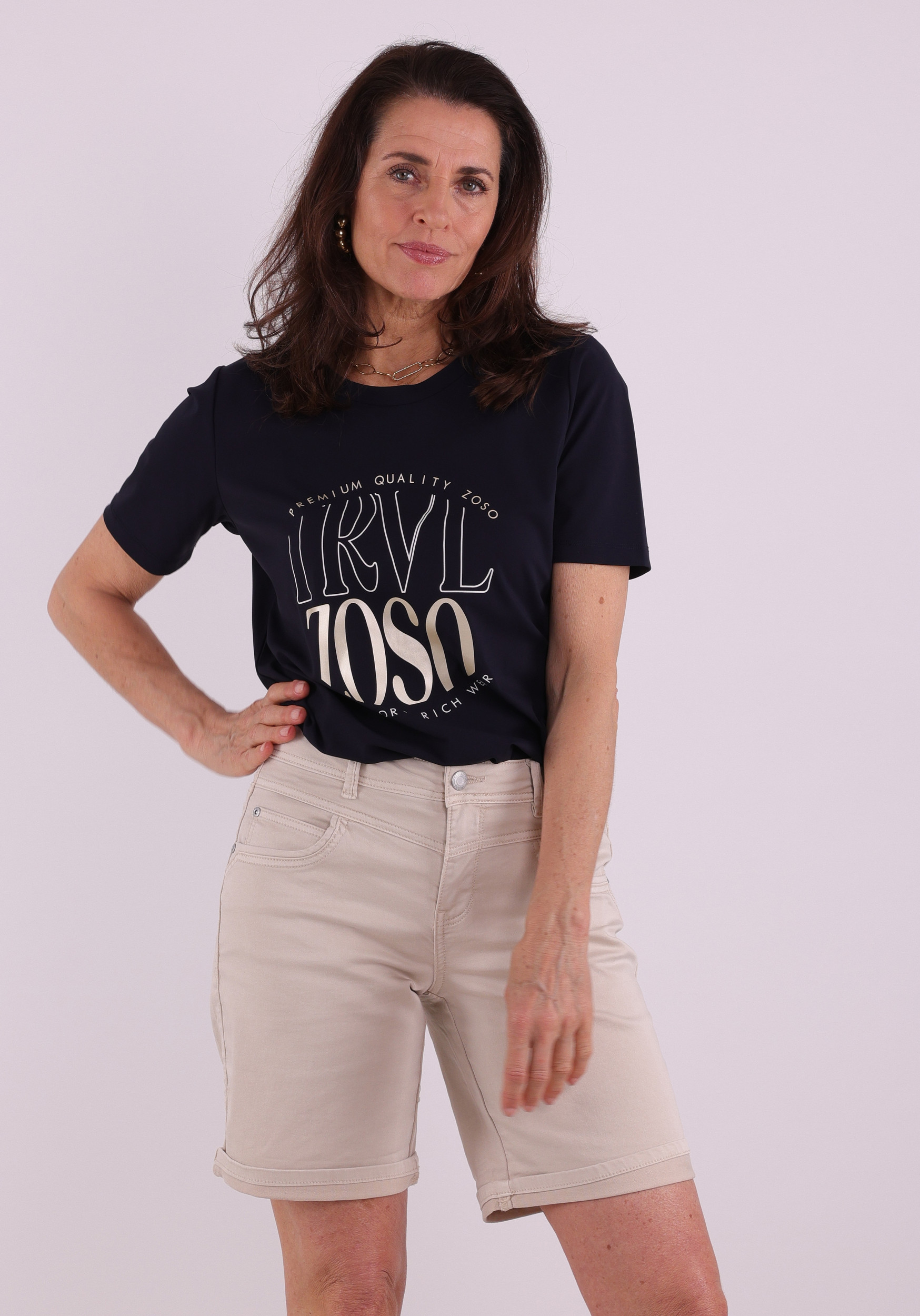 Zoso T-shirt 261Selma Donker blauw