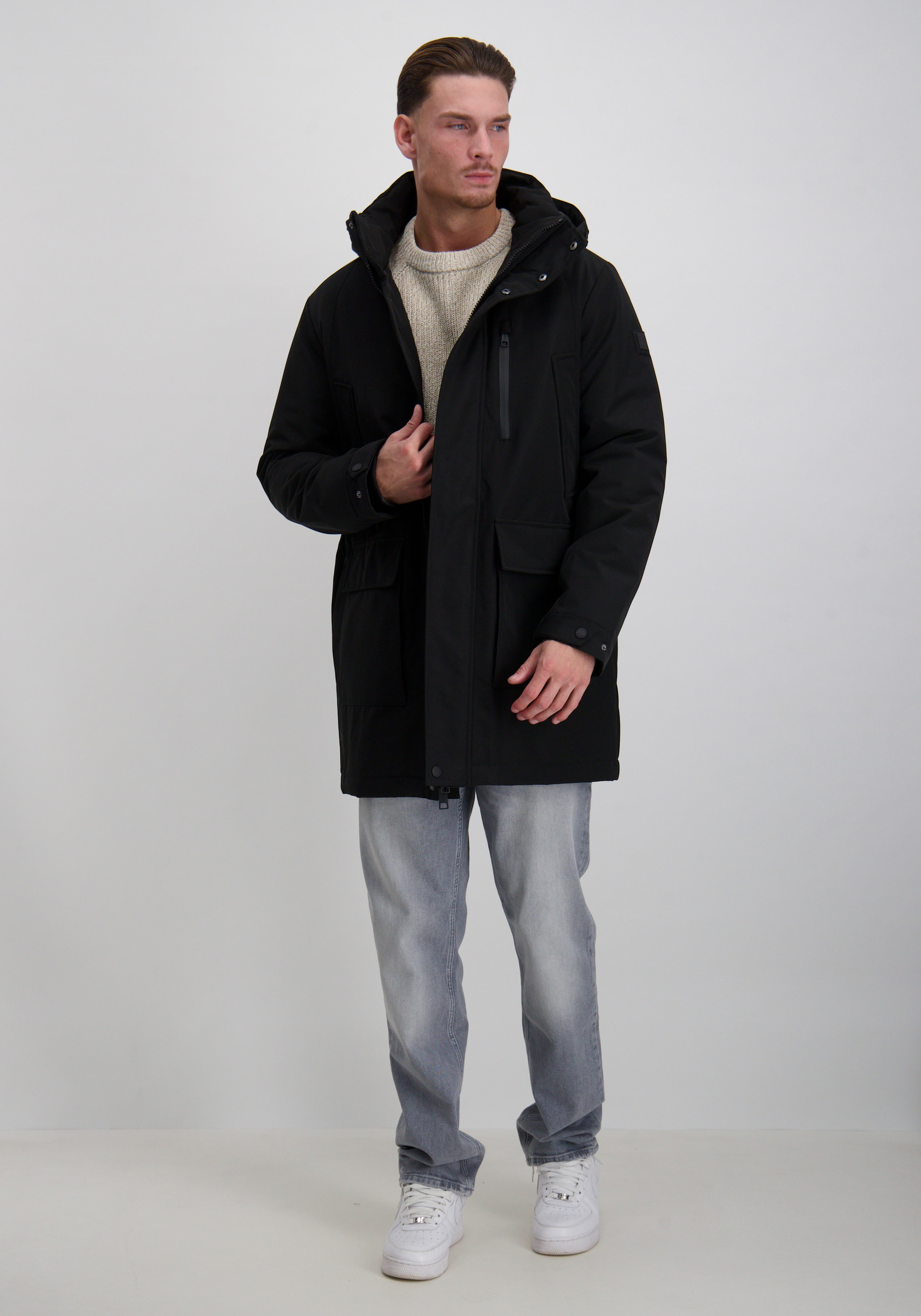 Covered Parka M60181CO Zwart