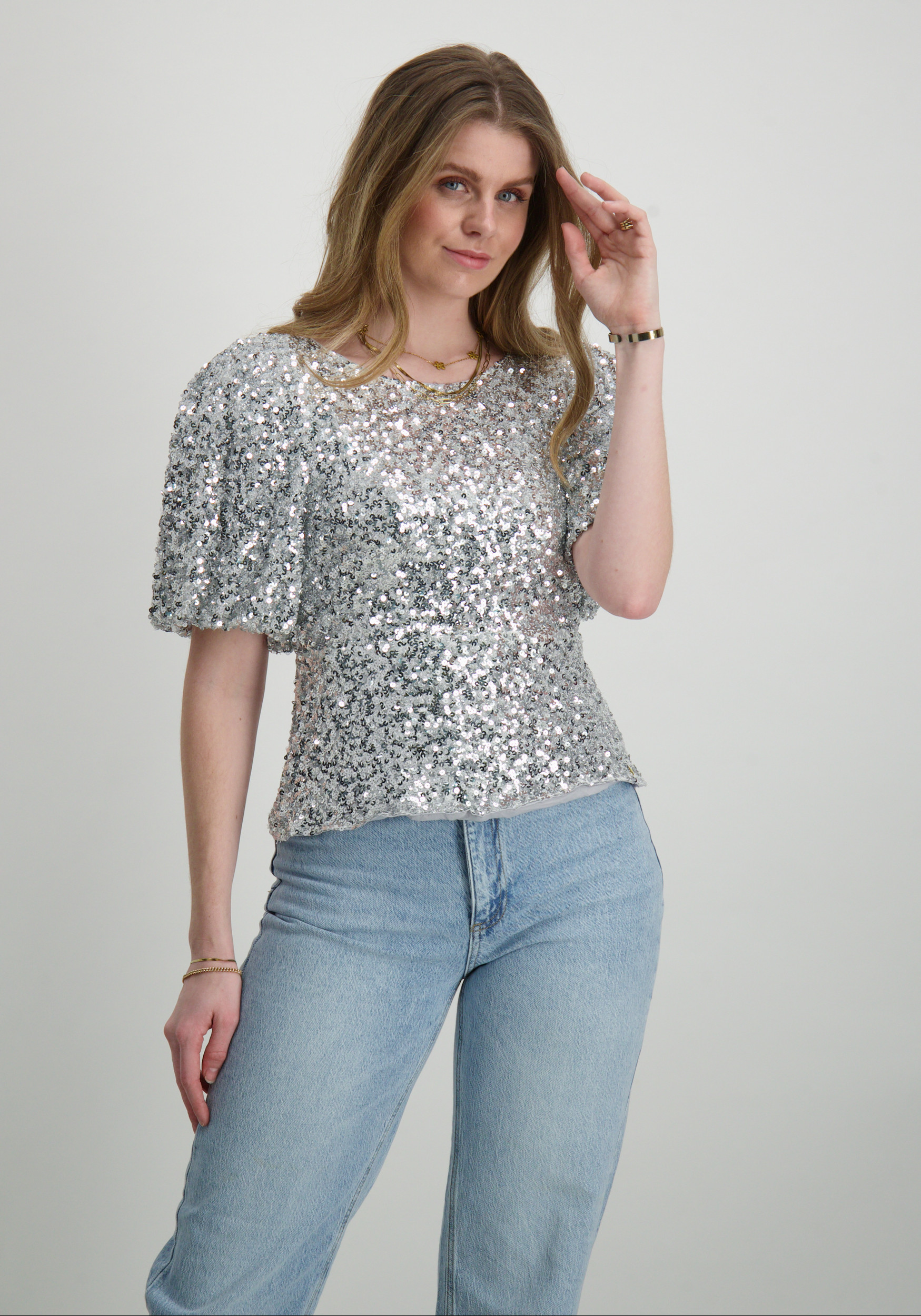 Harper & Yve Top Marsja DW24P603 Zilver