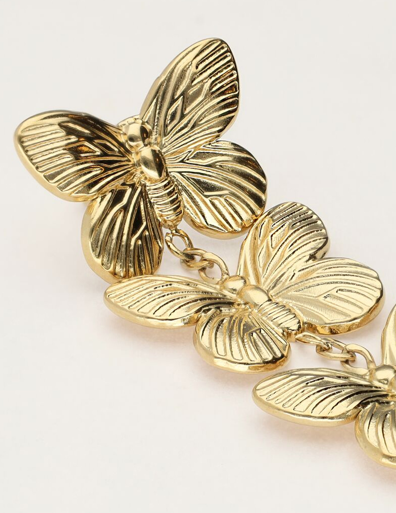My Jewellery Oorbellen met 3 vlinders MJ11397 Goud