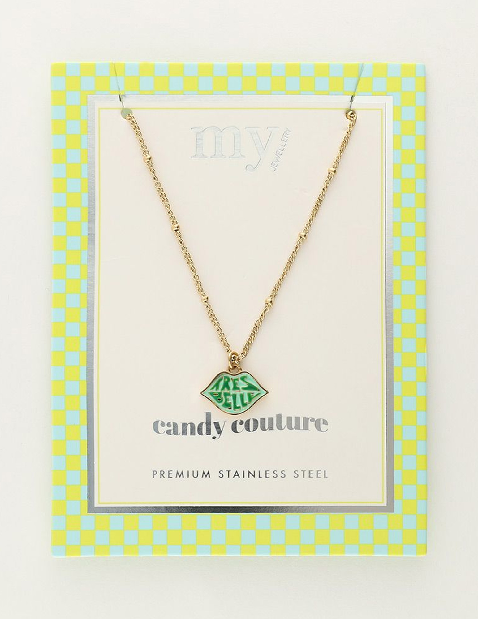My Jewellery Ketting groen tres belle char MJ08351 Goud