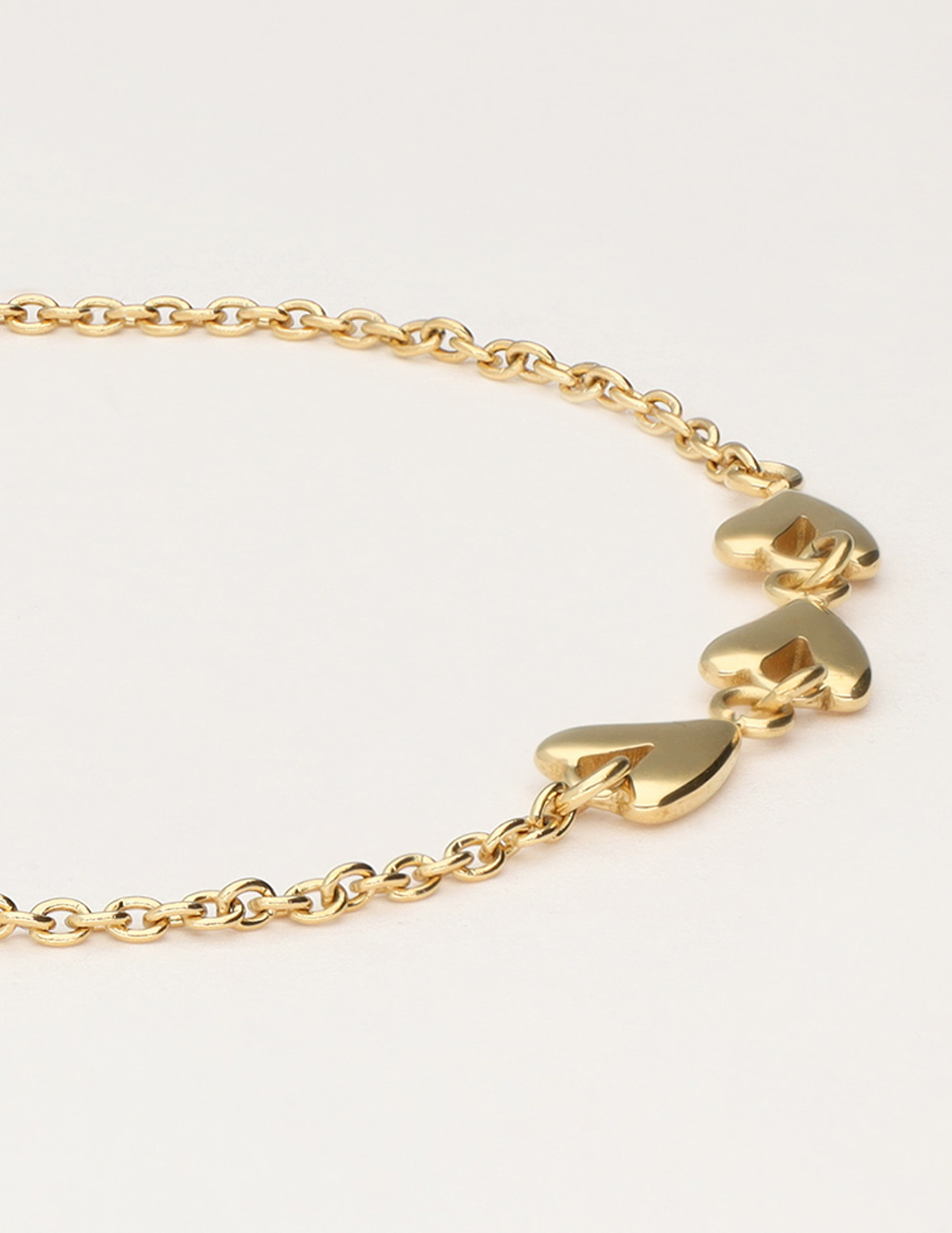 My Jewellery Armband met drie hartjes MJ12127 Goud