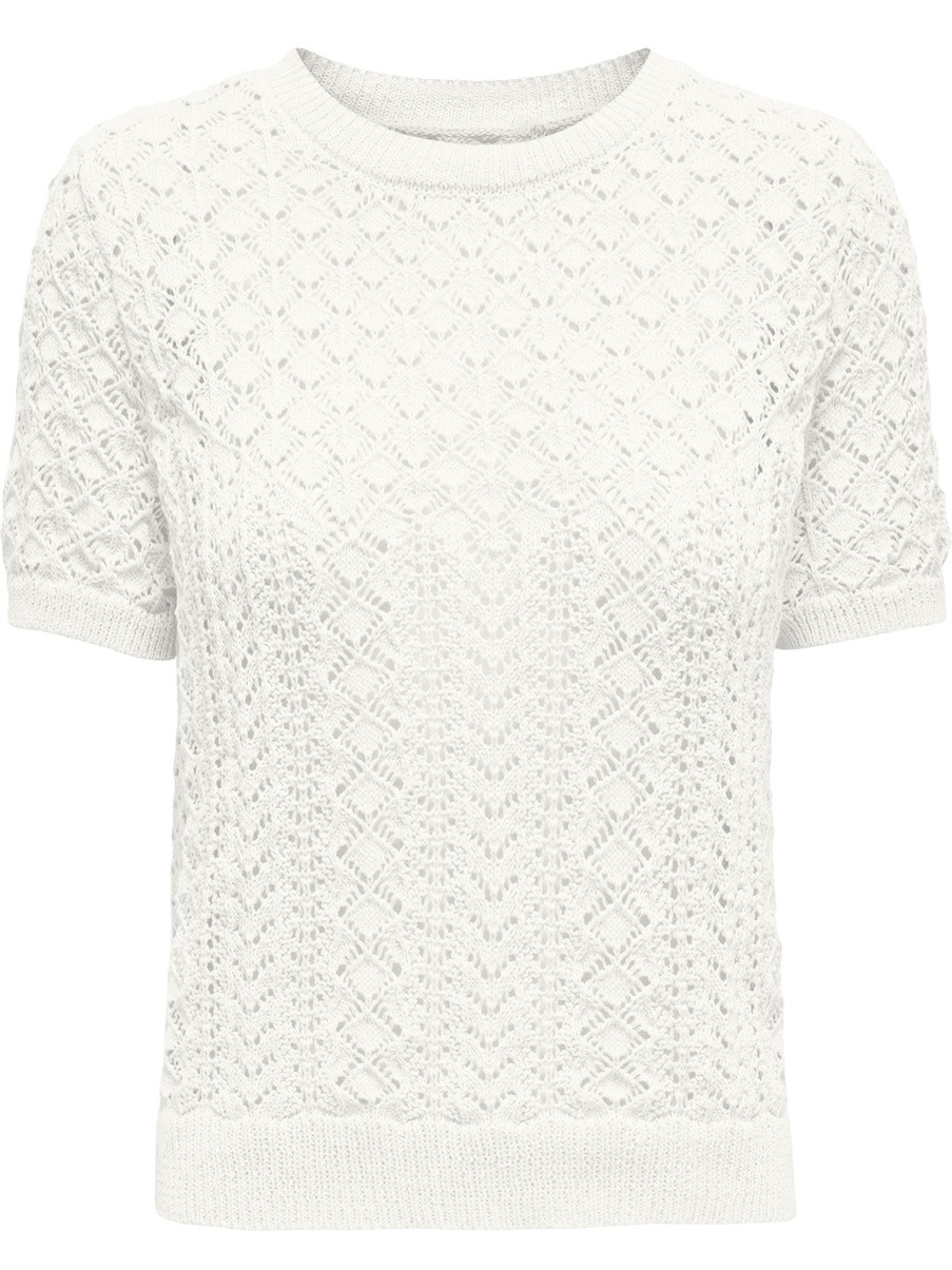 ONLY Gehaakte trui Saga 15339662 Wolwit-ecru
