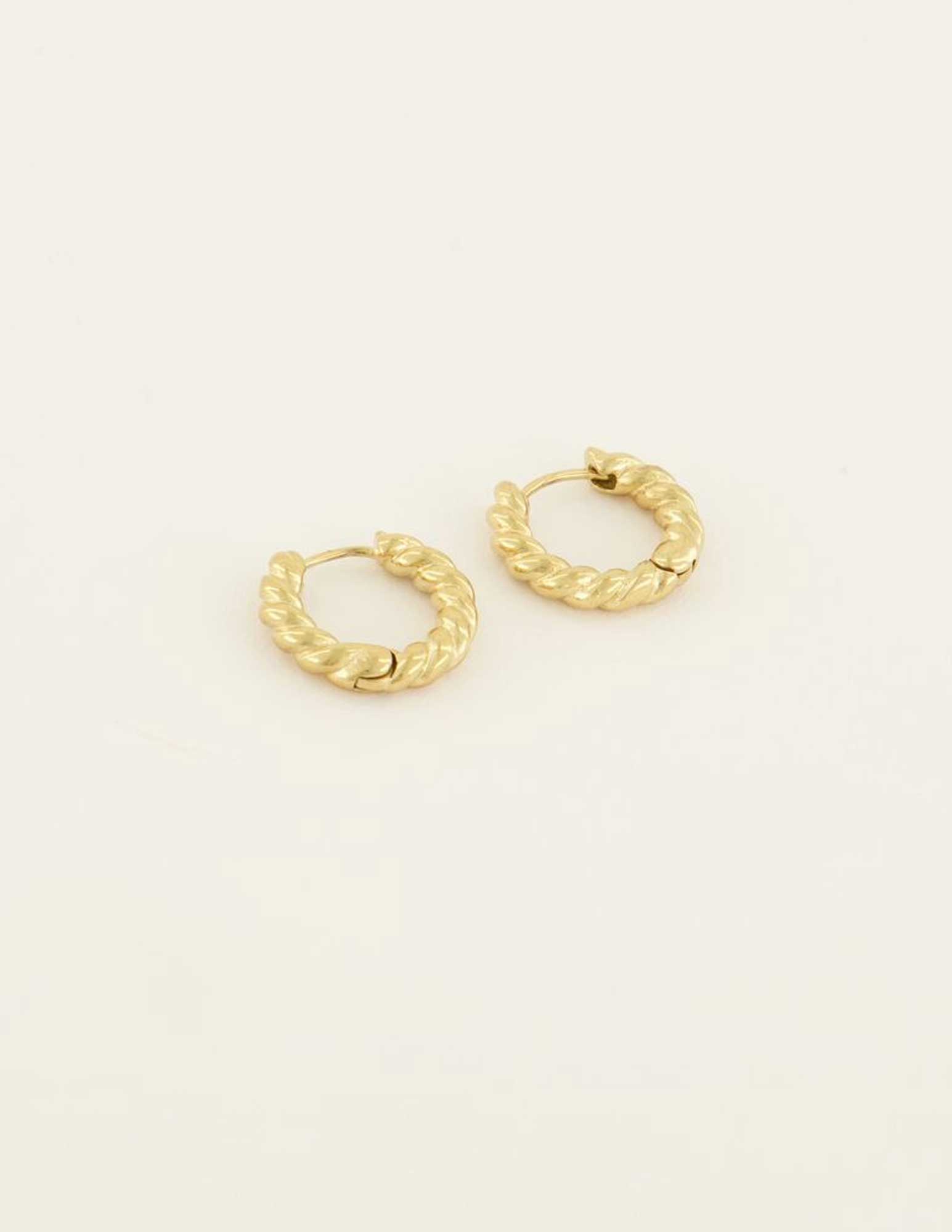 My Jewellery Oorringen gedraaid MJ08004 Goud