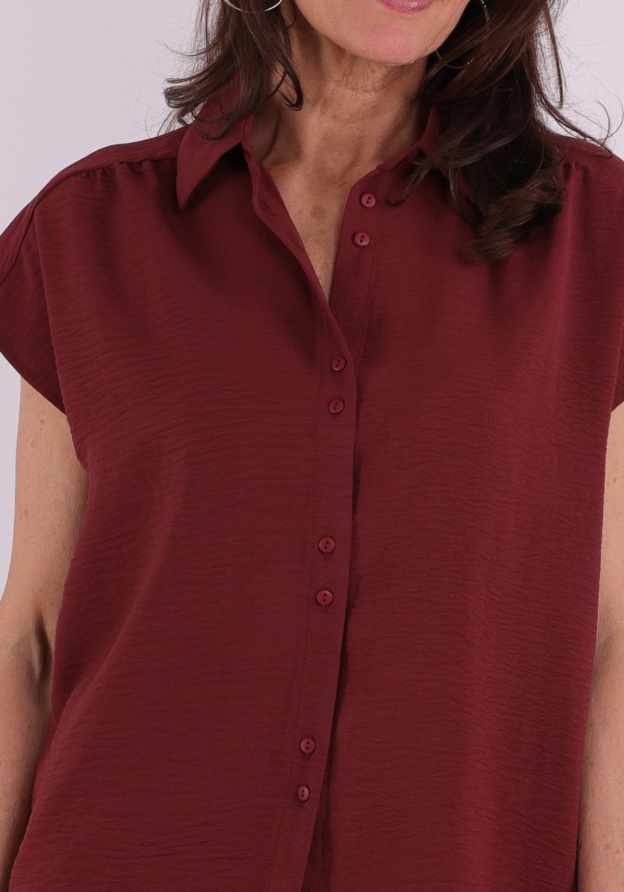 Geisha Blouse Crincle 63140-21 Rood