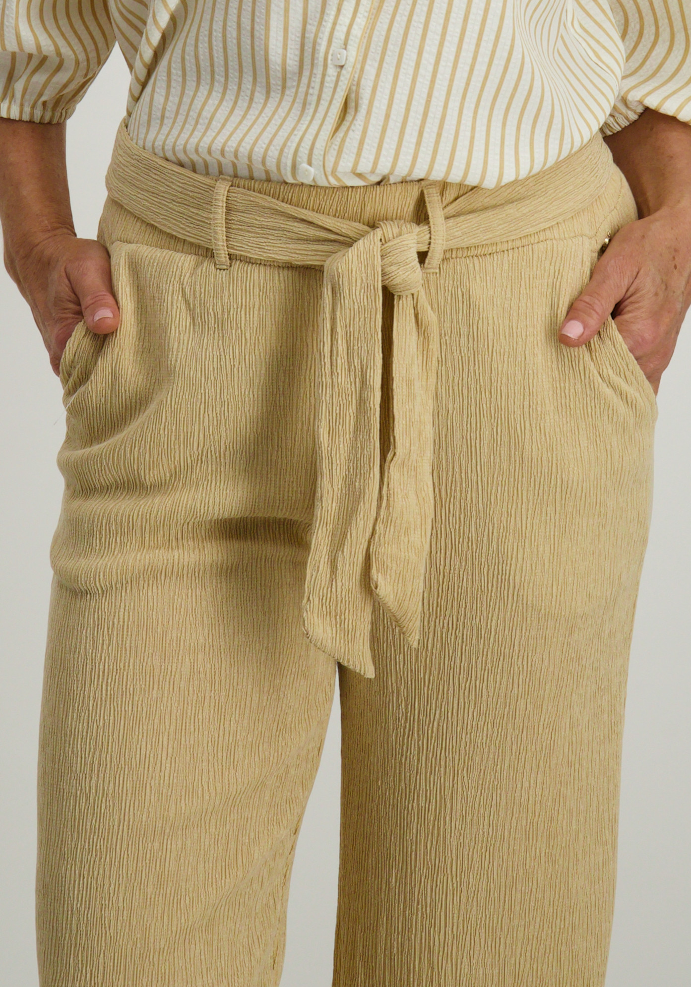 Tramontana Broek met ceintuur K02-16-102 Zand