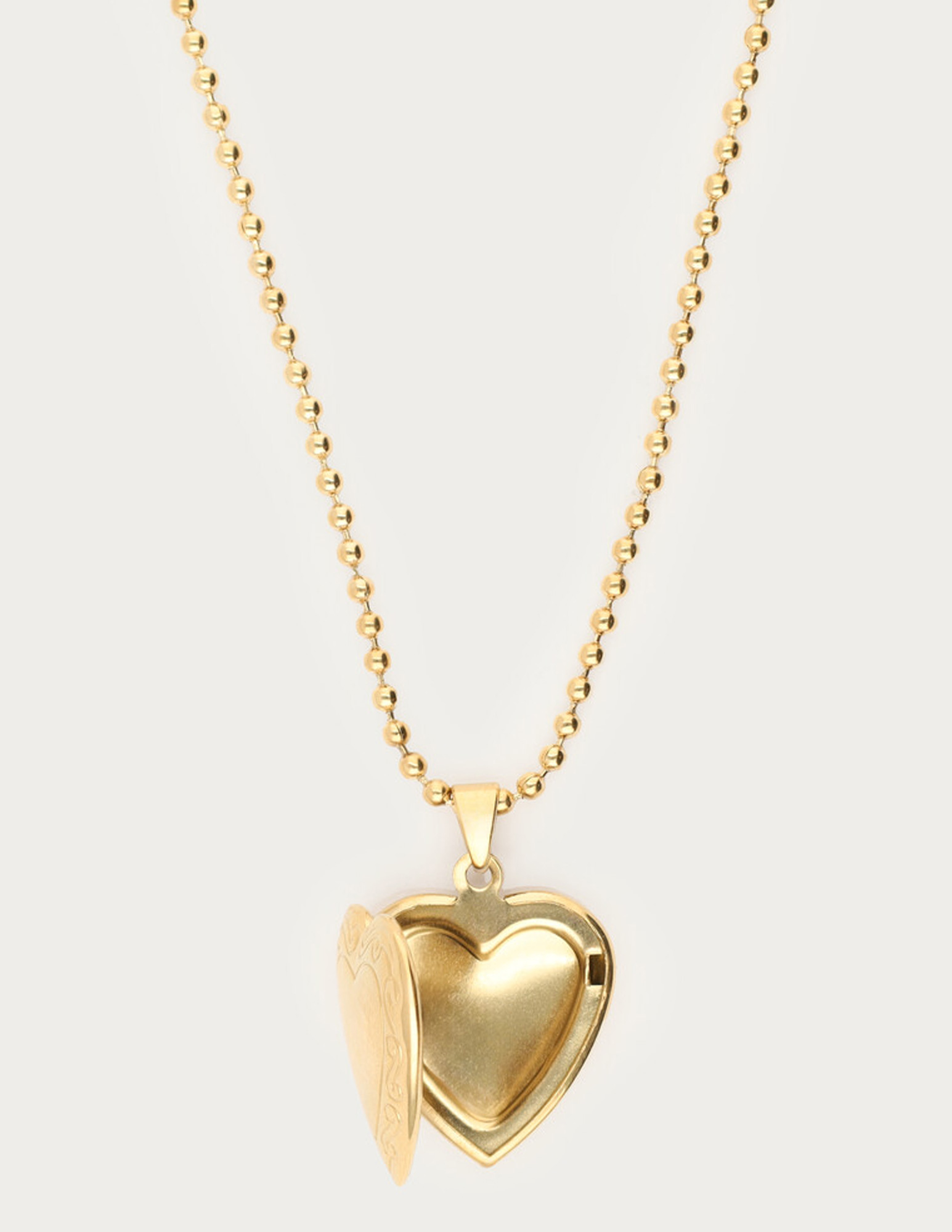 My Jewellery Mystic lange ketting met medaillon hart MJ14277 Goud