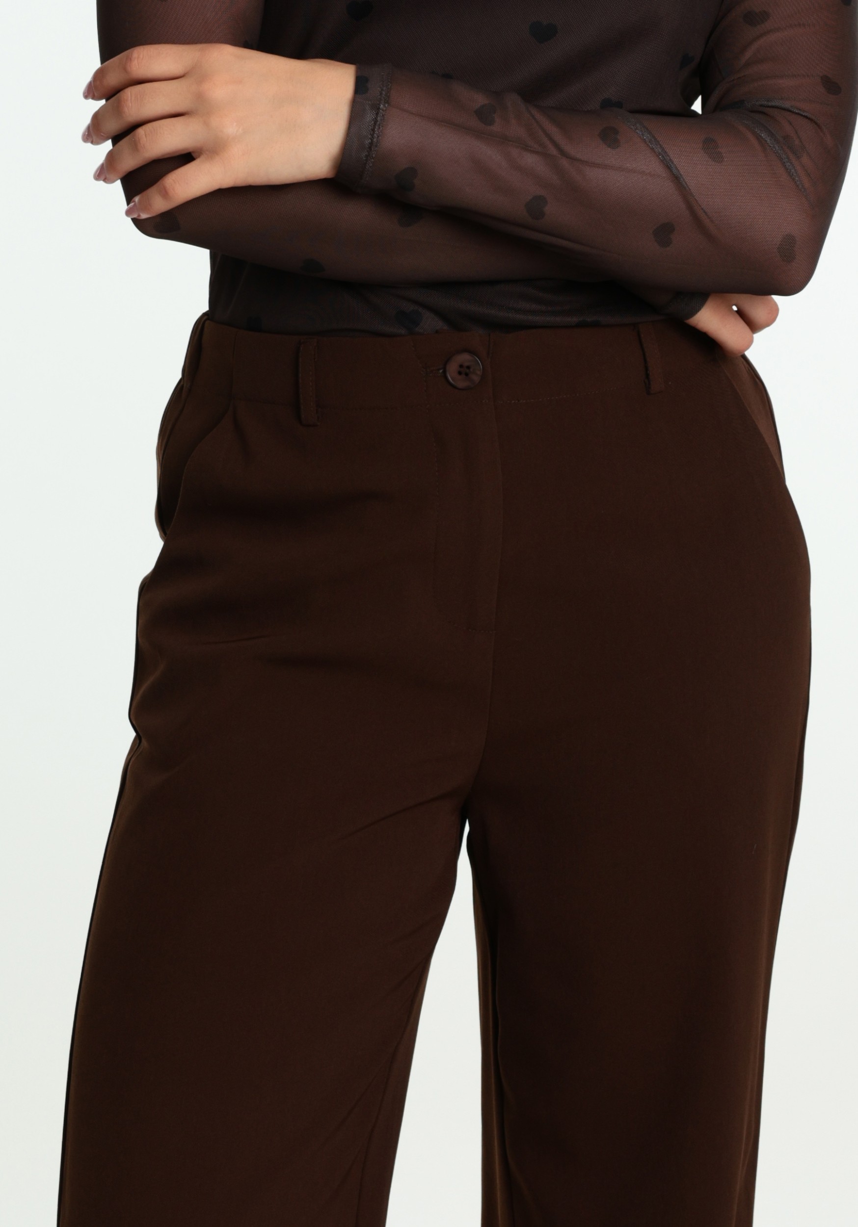 Ydence Broek Solange FS2607 Donker bruin