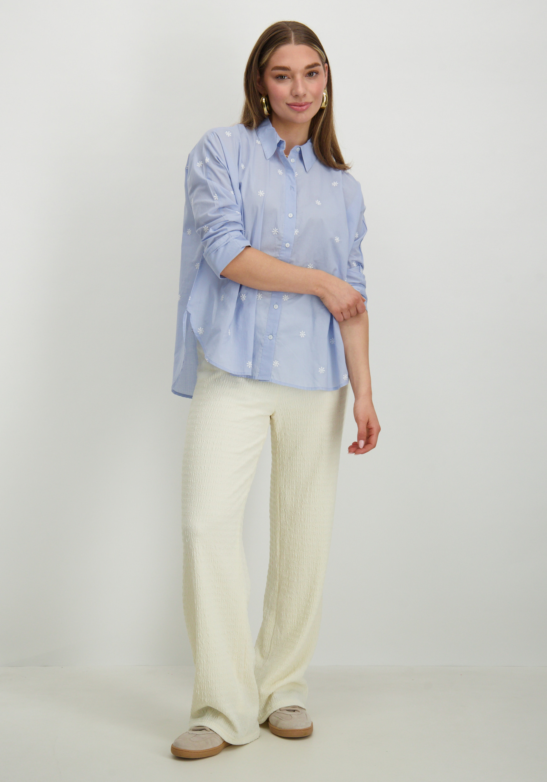 Only Blouse New lina grace 15283743 Licht blauw