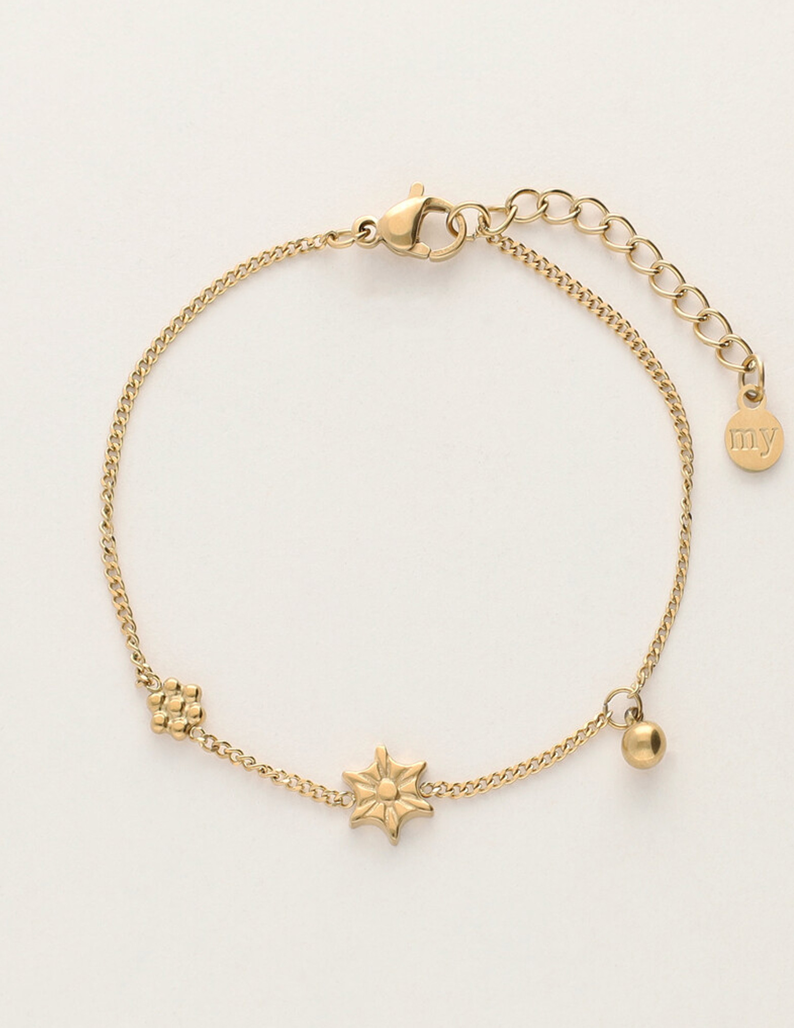 My Jewellery Armband met bloemen MJ12071 Goud