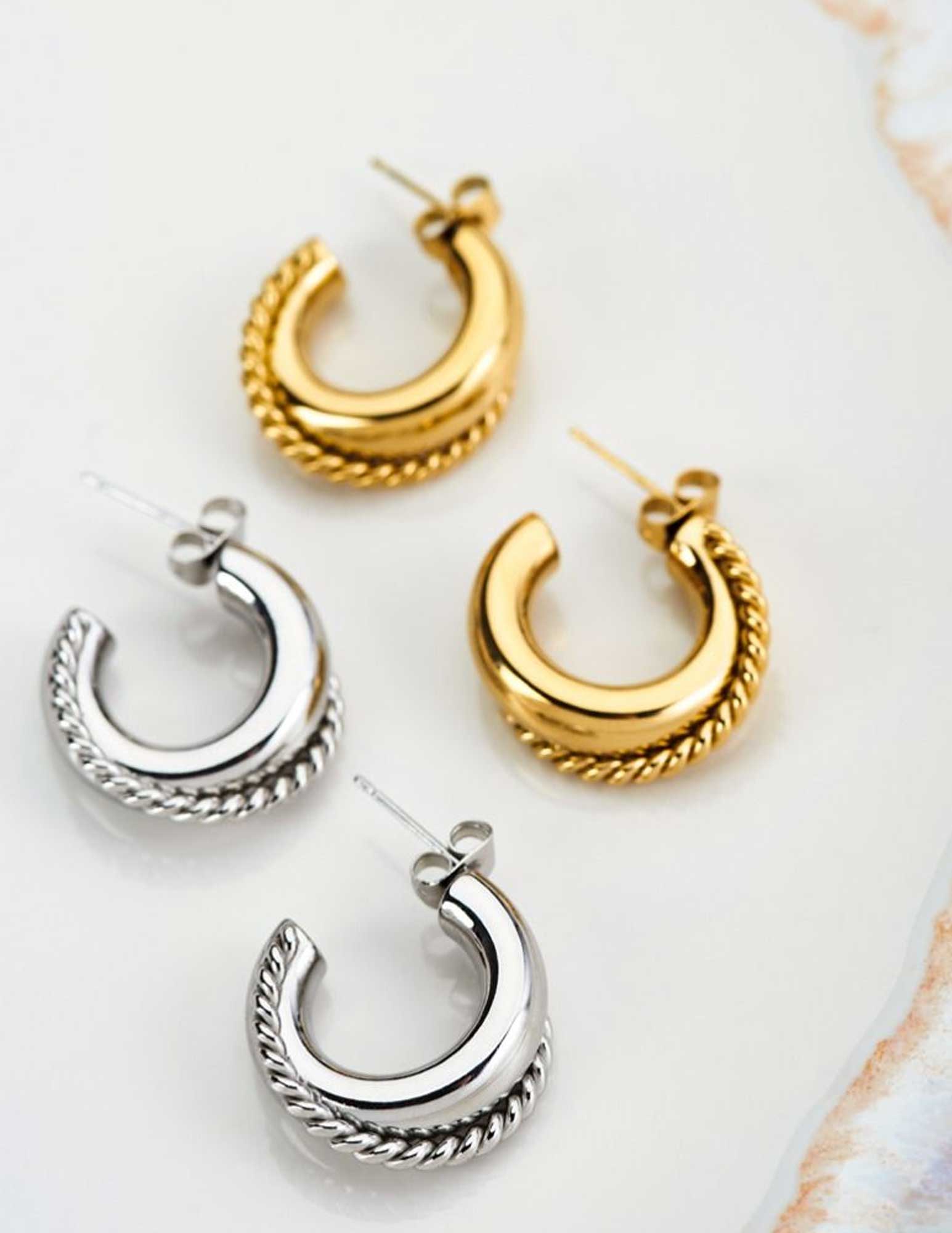 My Jewellery Oorbellen Gedraaid MJ06837 Zilver