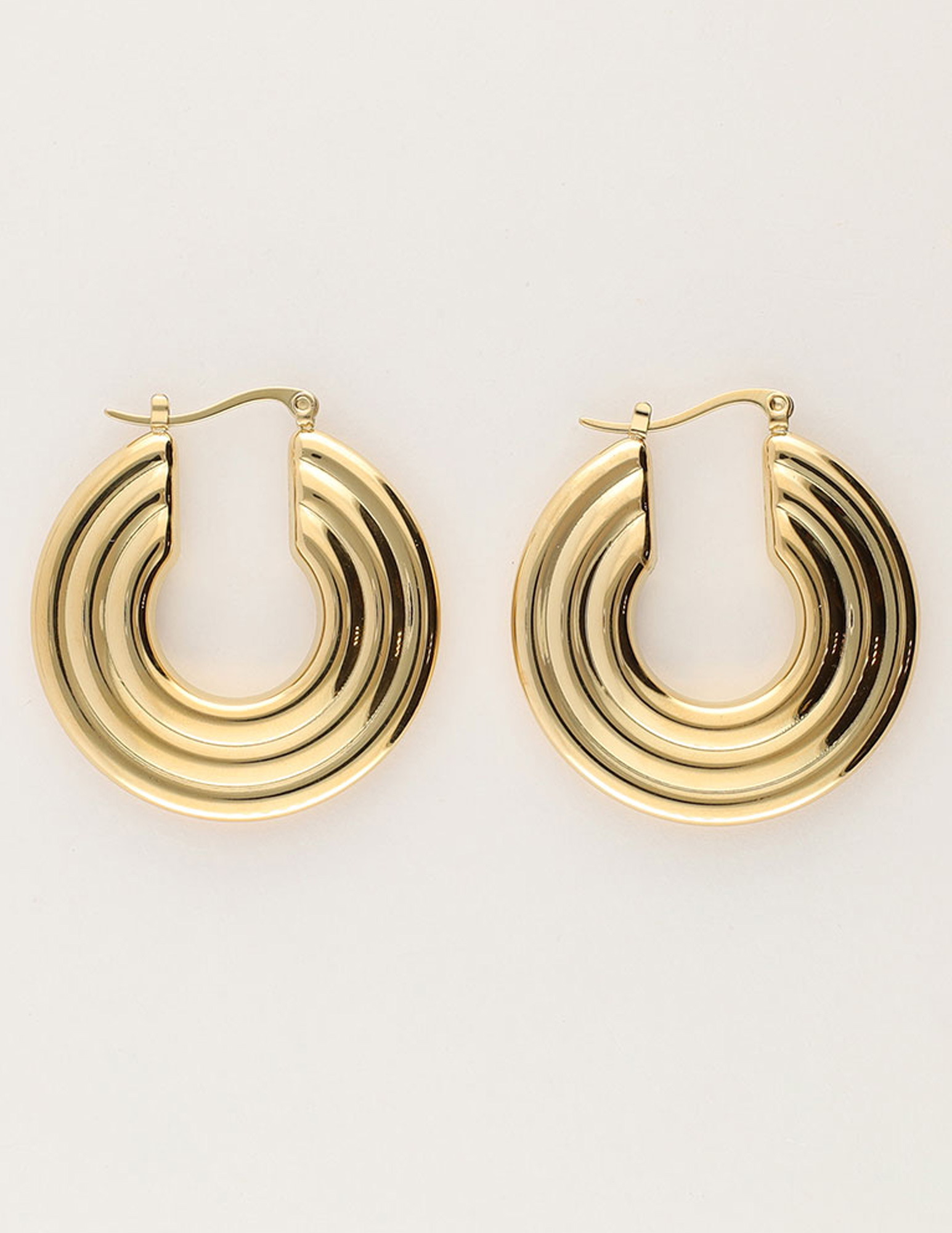 My Jewellery Bold oorringen met disc MJ11522 Goud