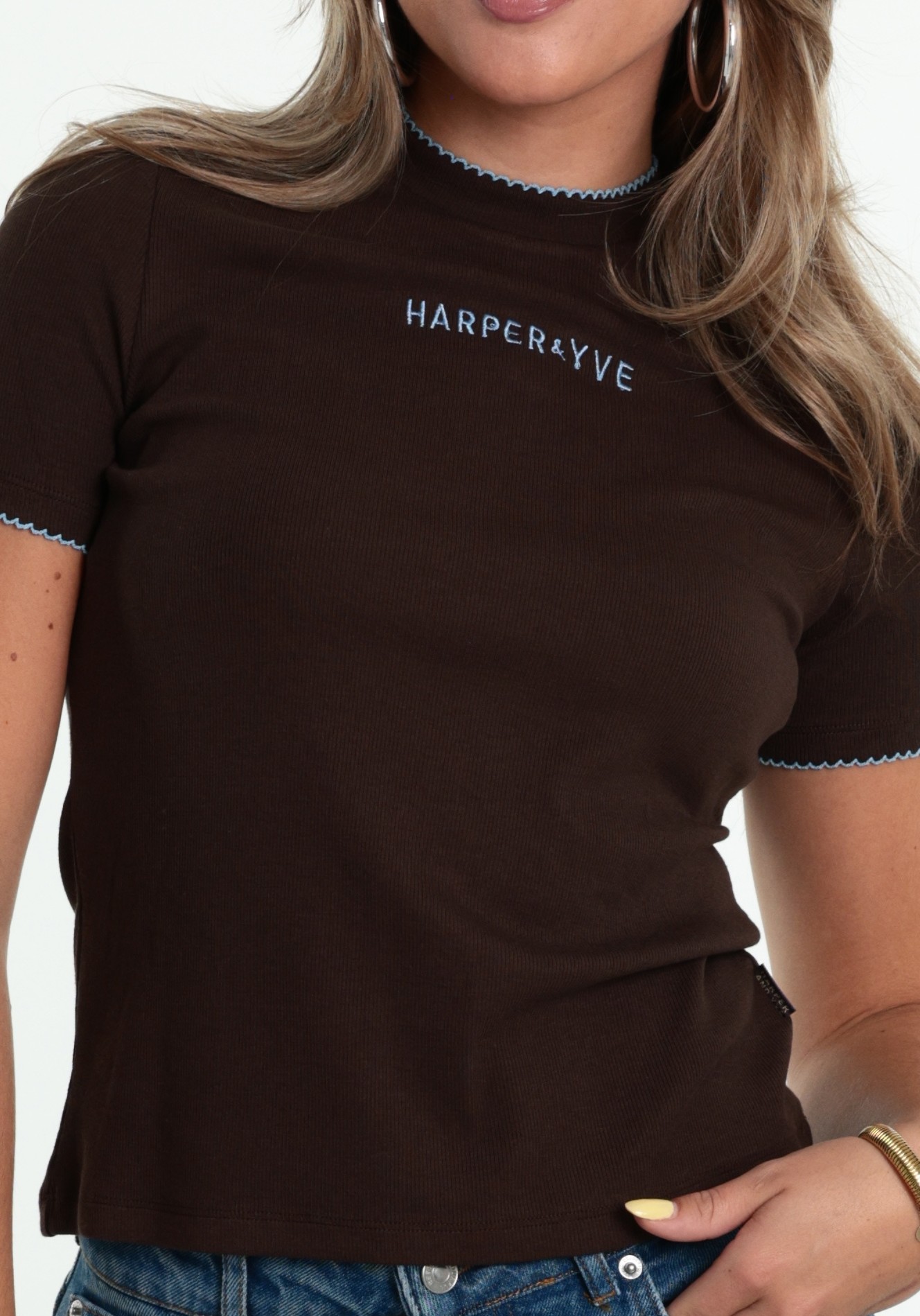 Harper & Yve Top Cammy AW6P400 Donker bruin