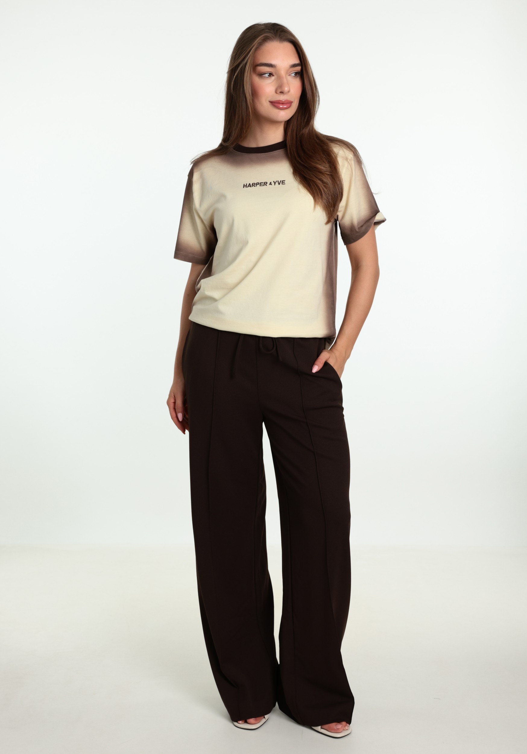 Harper & Yve T-shirt Set the mood AW6Y300 Licht geel