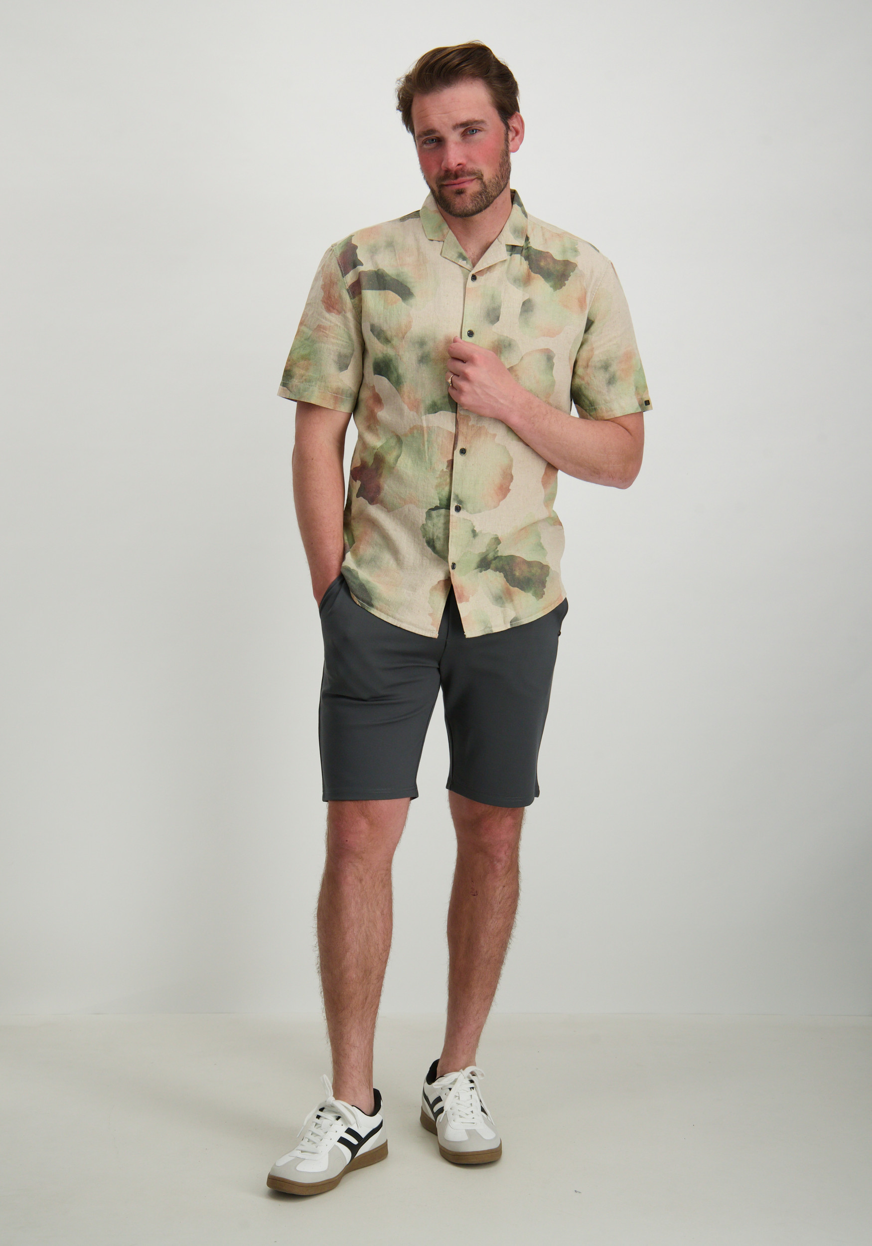 No Excess Overhemd met print 27440345 Licht groen