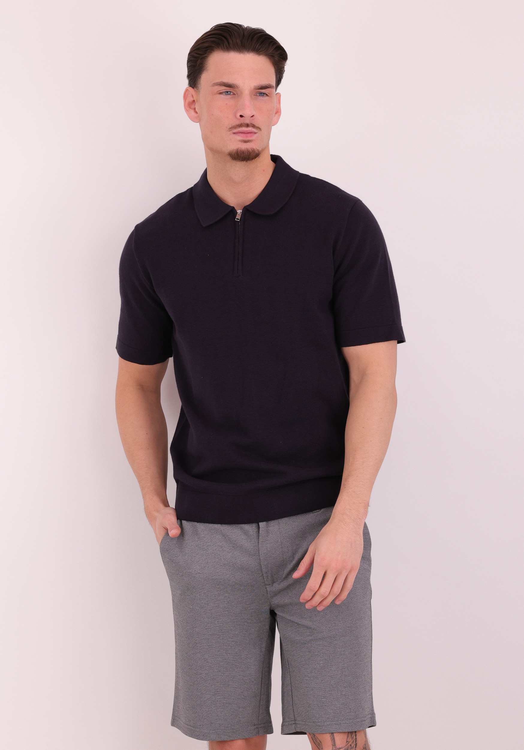 JACK & JONES Polo Milano 12295861 Donker blauw