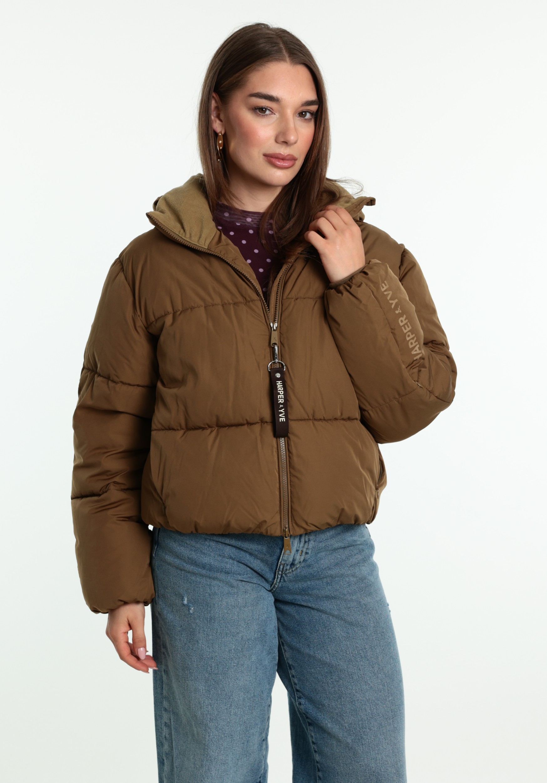 Harper & Yve Winterjas Ibby AW6N222 Midden bruin