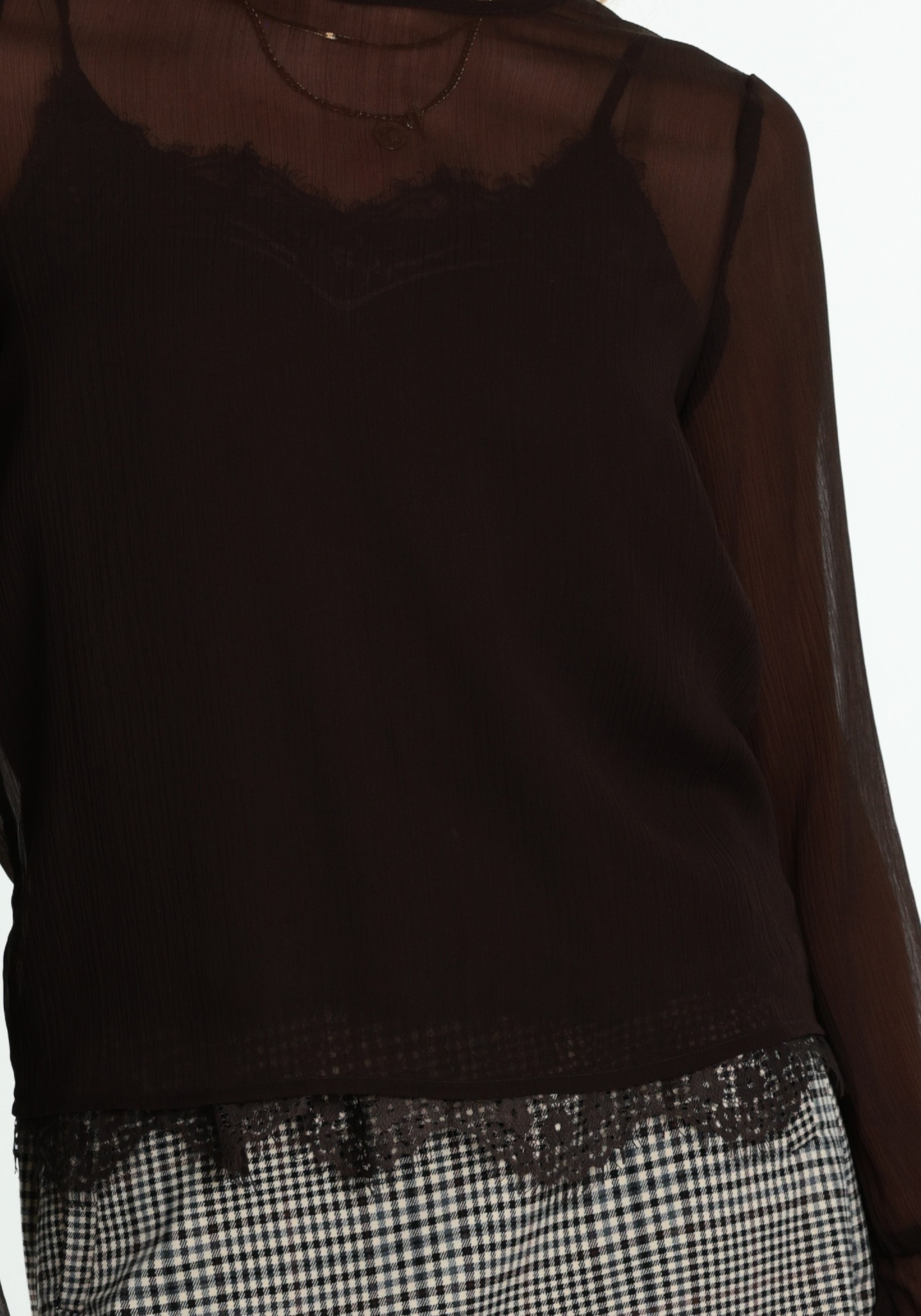 VERO MODA Blouse Lalie 10352679 Donker bruin