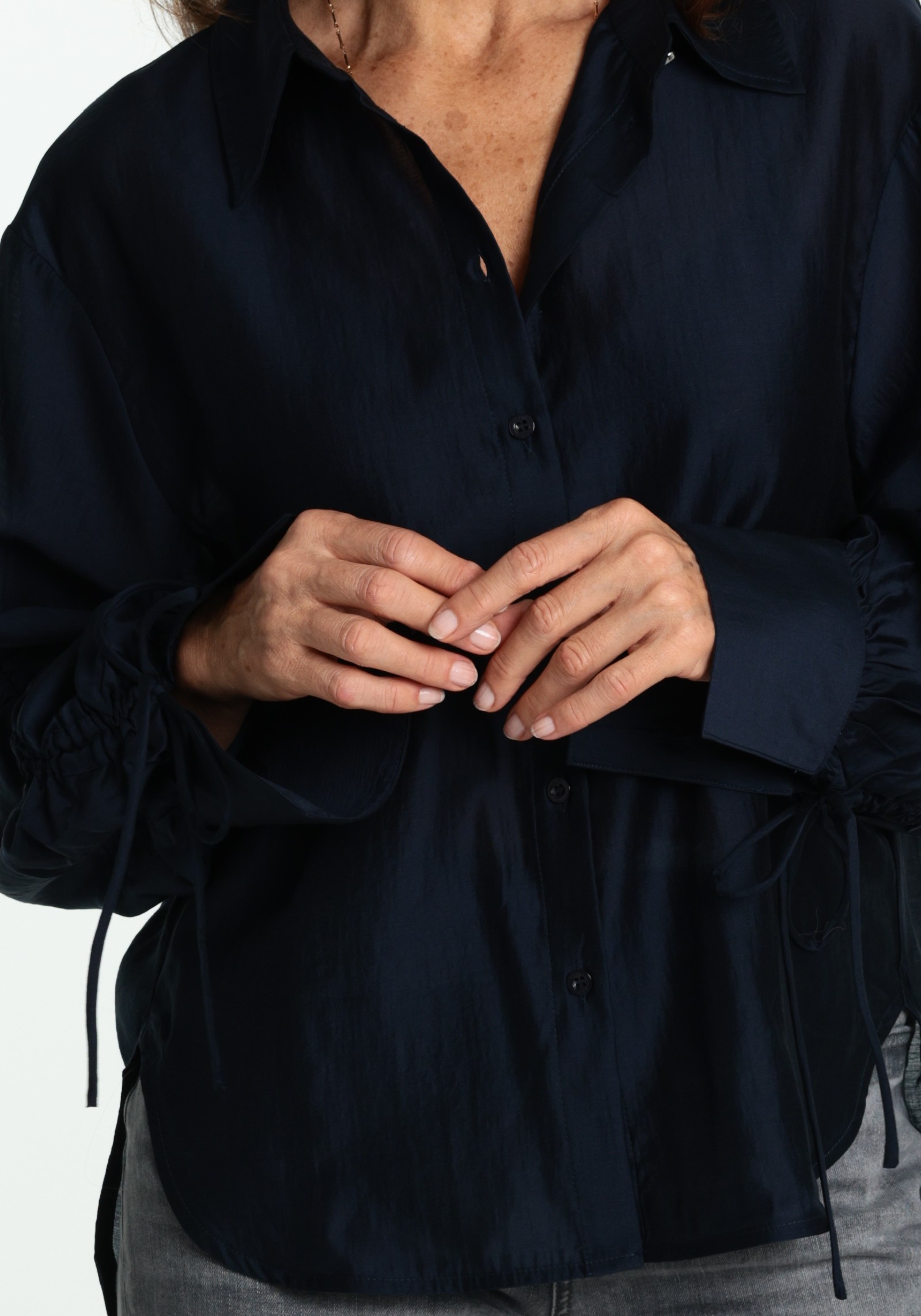 Aaiko BV Blouse MAREL LYO 512 Donker blauw