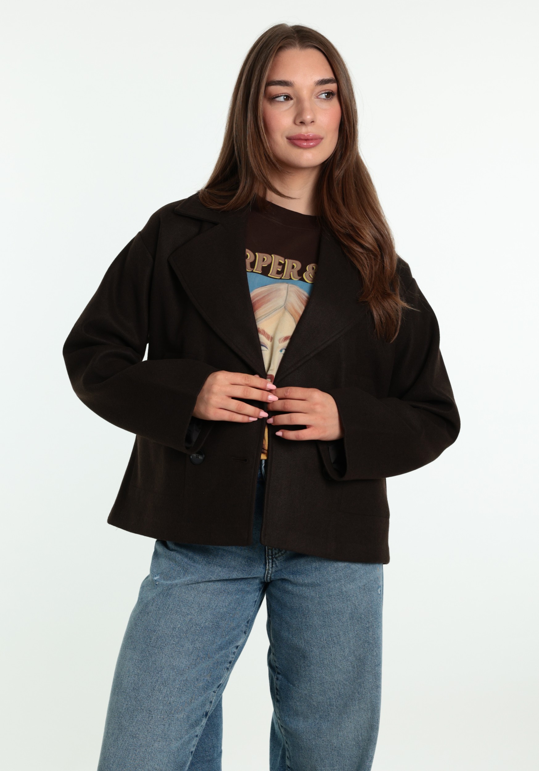 ONLY Nancy Jacket 15315503 Donker bruin