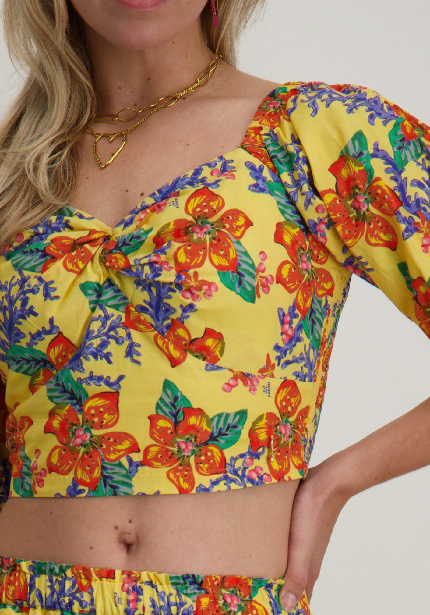 Harper & Yve Top Stacey HS25C402 Geel