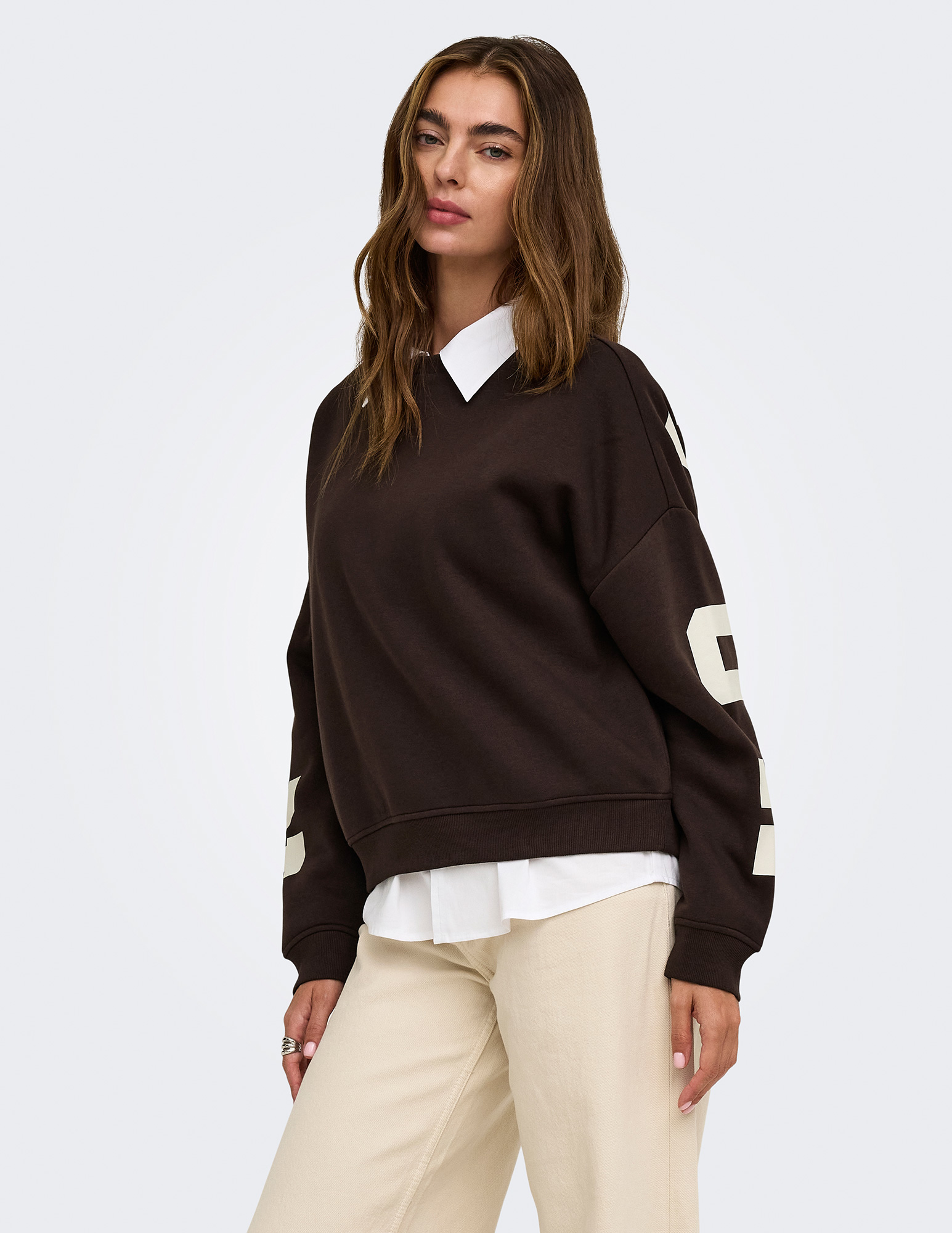 ONLY Sweater backprint 15356793 Bruin