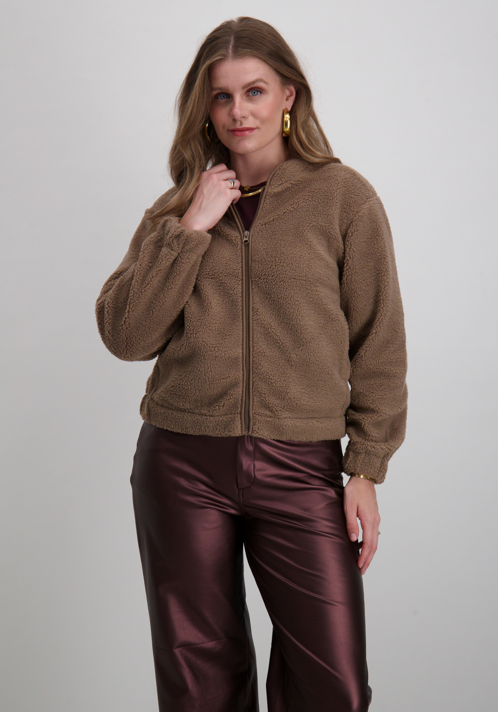 FREE|QUENT Bomberjacket Teddy 207639 Taupe