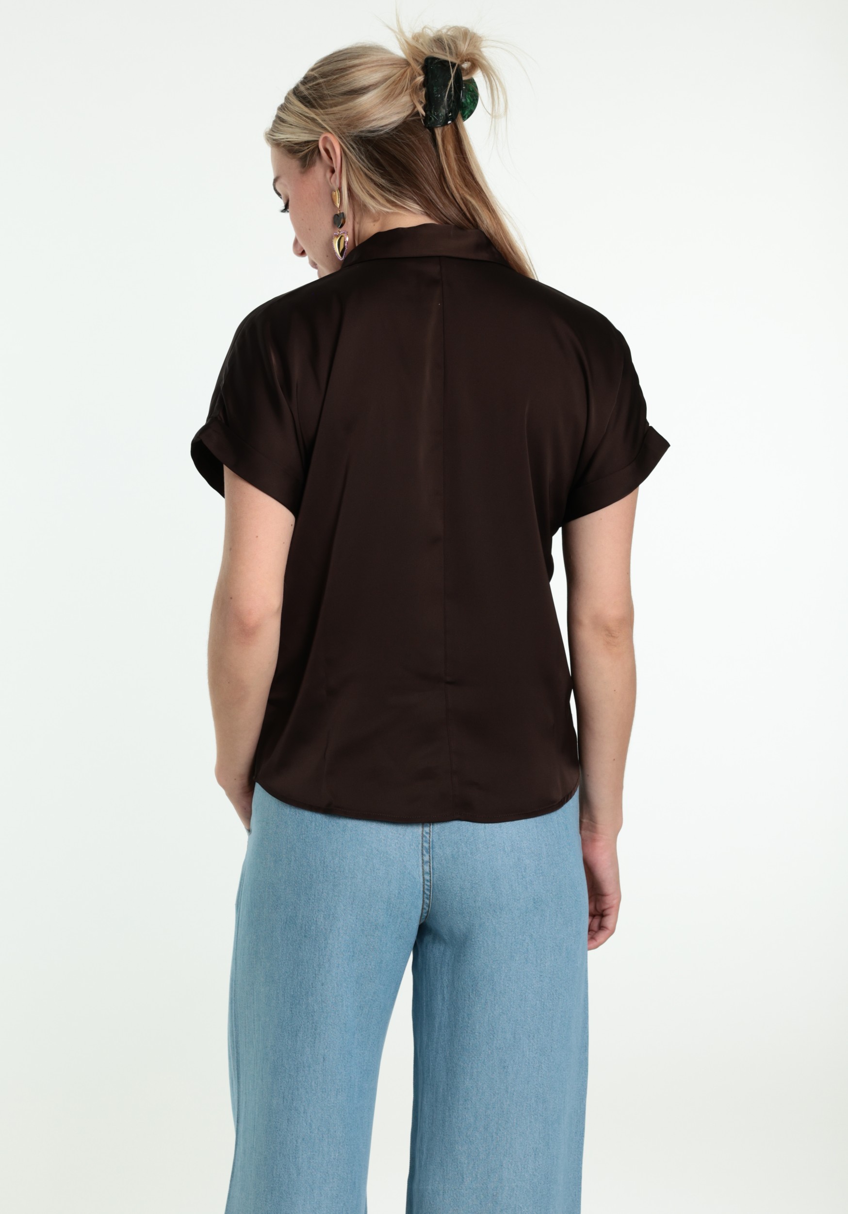 Vila Blouse Enna Ravenna 14107405 Bruin