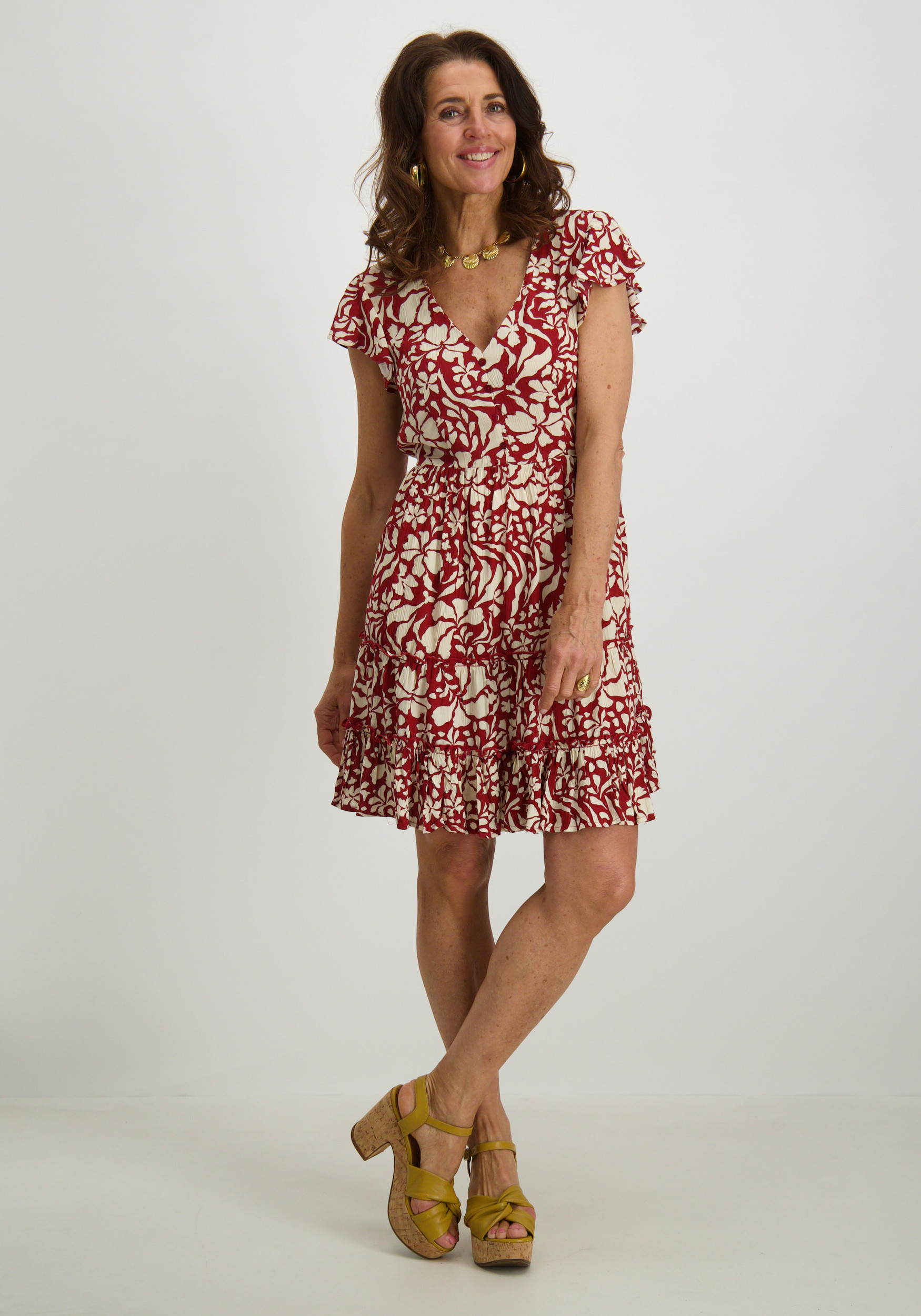 Only Jurk Claudette 15320419 Steenrood