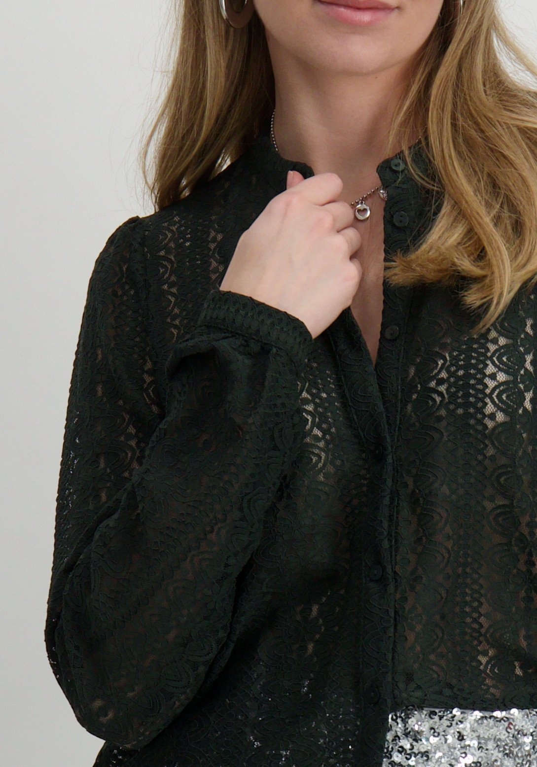 Vila Blouse Chikka 14082977 Donker groen