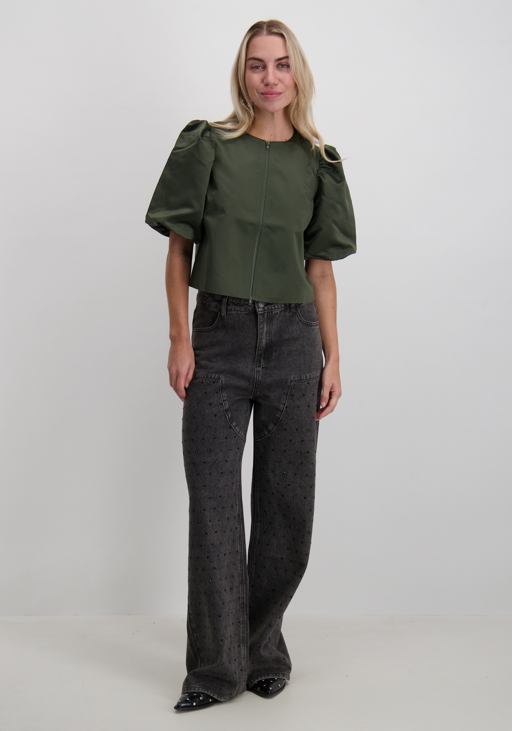 Vila Blouse Fatos 14114383 Donker groen