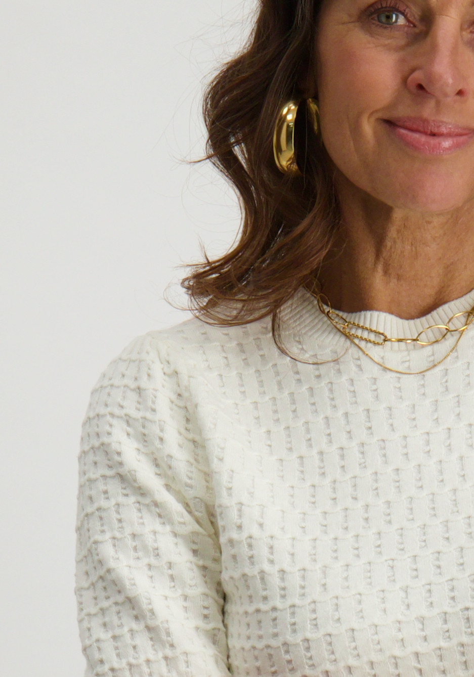 Tramontana Trui Fancy Y06-15-601 Wolwit-ecru