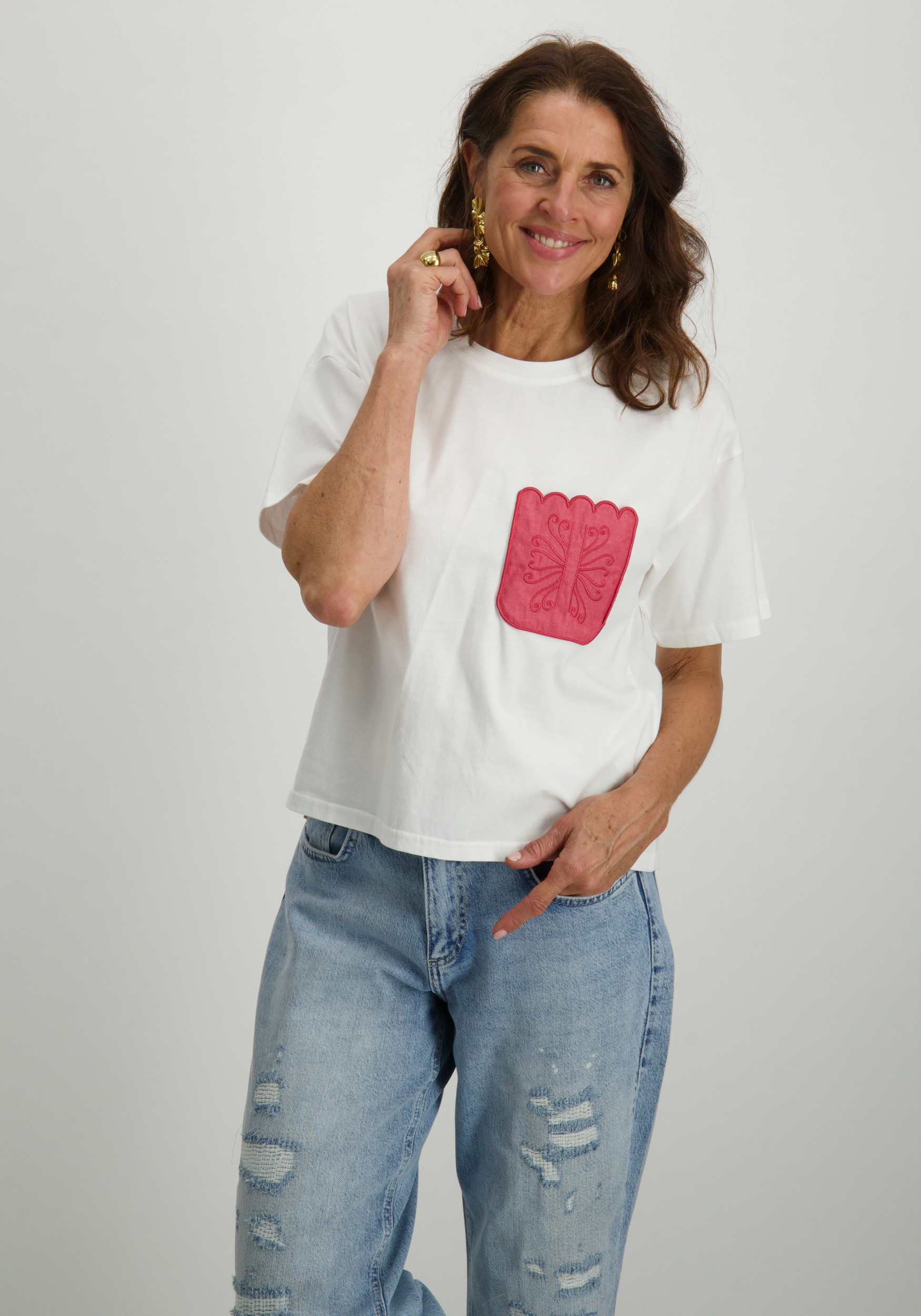 Vero moda T-shirt Dambra 10330122 Wit