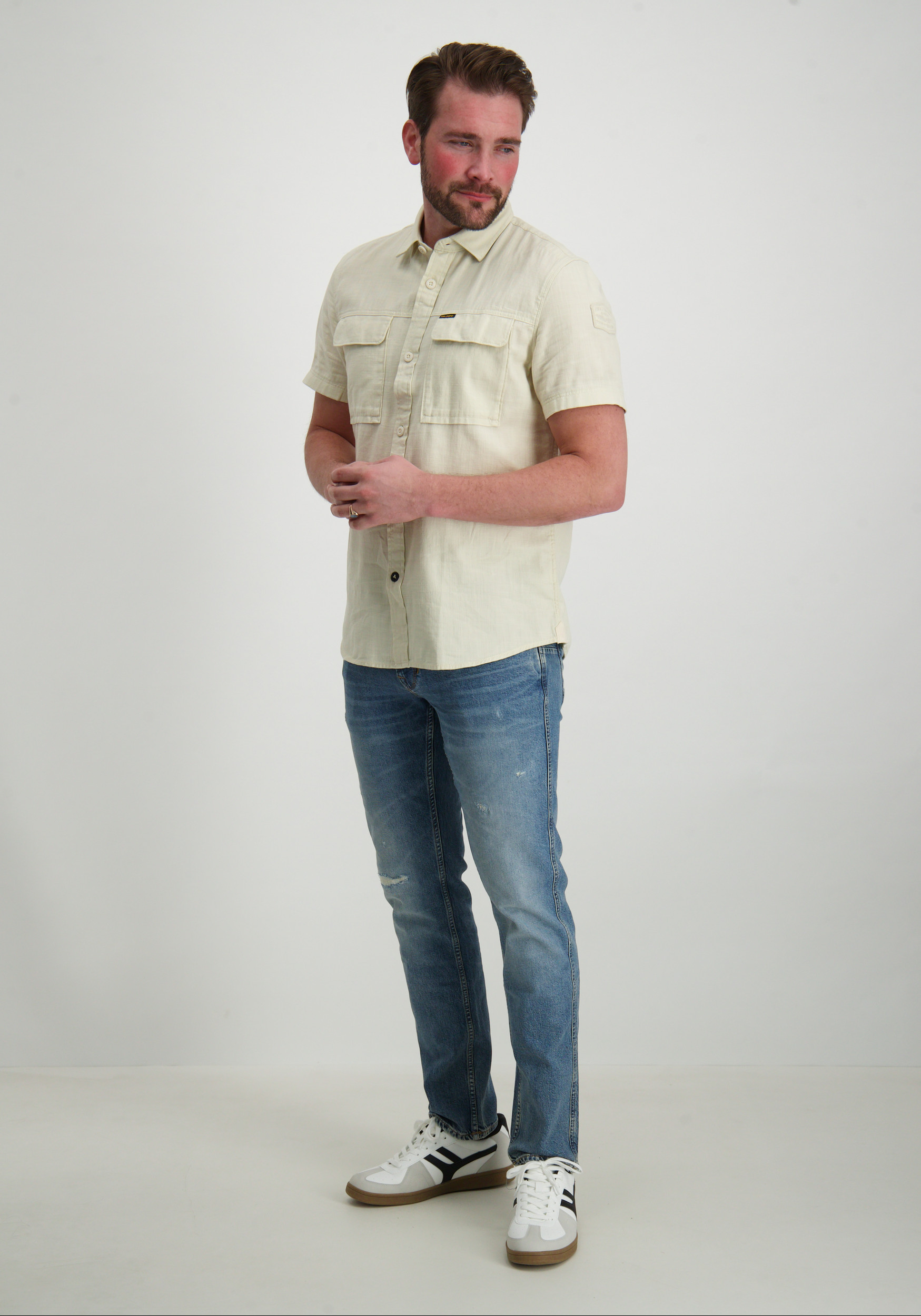 PME Legend Overhemd katoen PSIS2503242 Beige