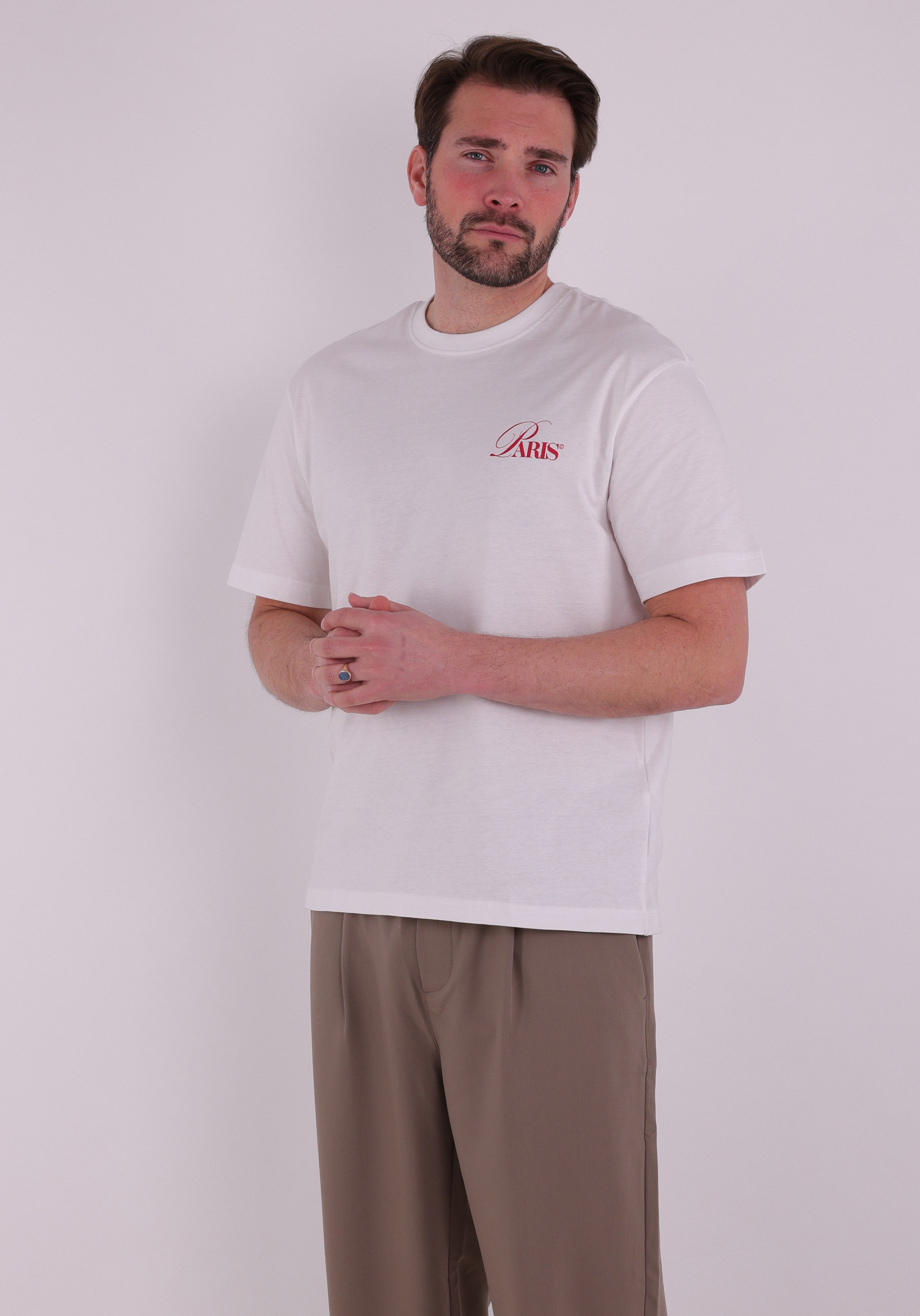 ONLY & SONS T-shirt Fred 22037685 Wit design