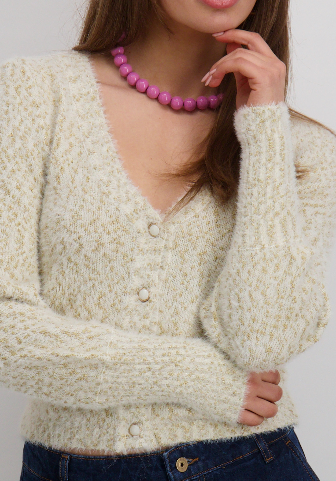 Only Vest Rosette 15259423 Ecru