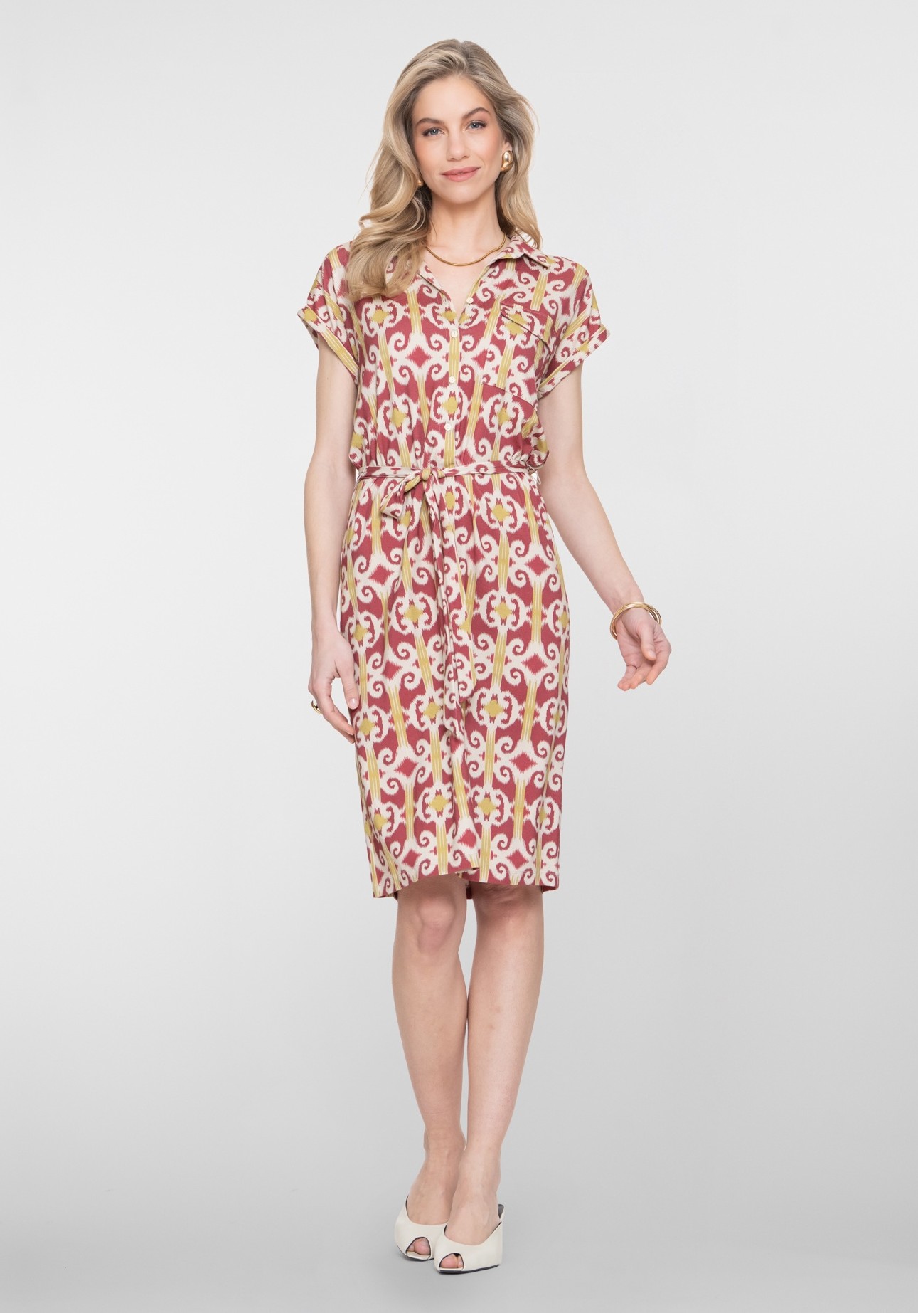 Geisha Jurk all-over print 67414-20 Rood