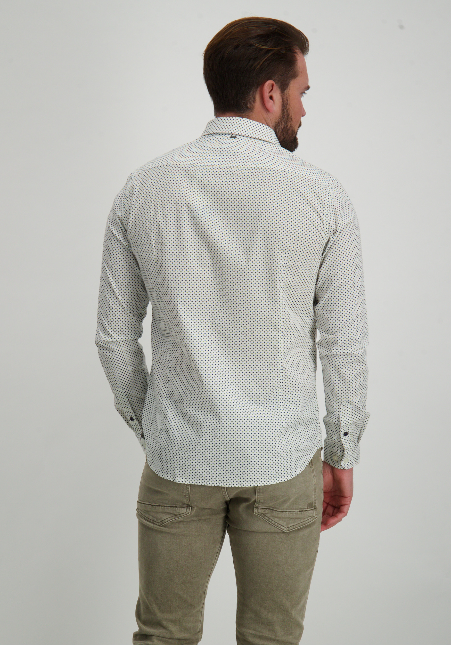 Petrol Overhemd M-1050-SIL405 Wolwit-ecru