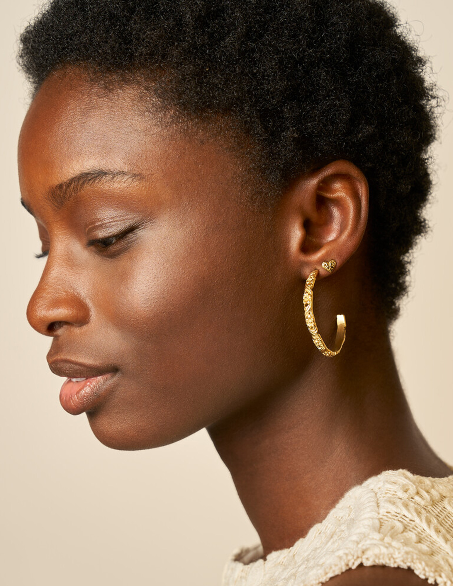 My Jewellery Botanical oorringen met vintage bloemen MJ13862 Goud