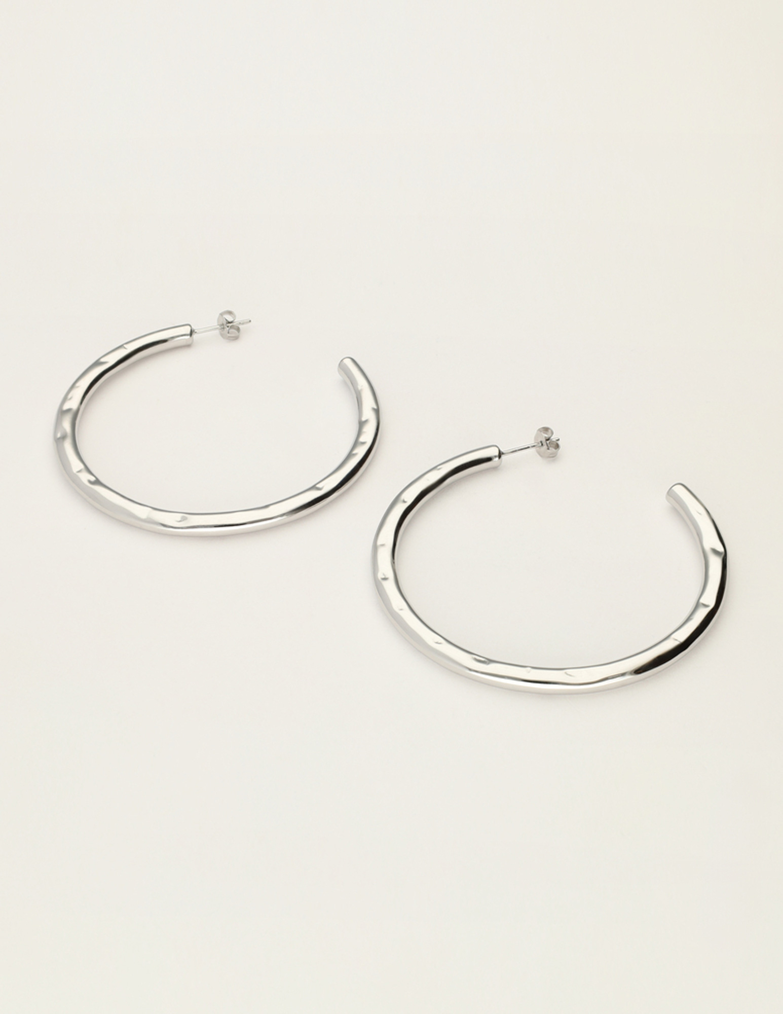 My Jewellery Grote oorringen "hammered" MJ12029 Zilver