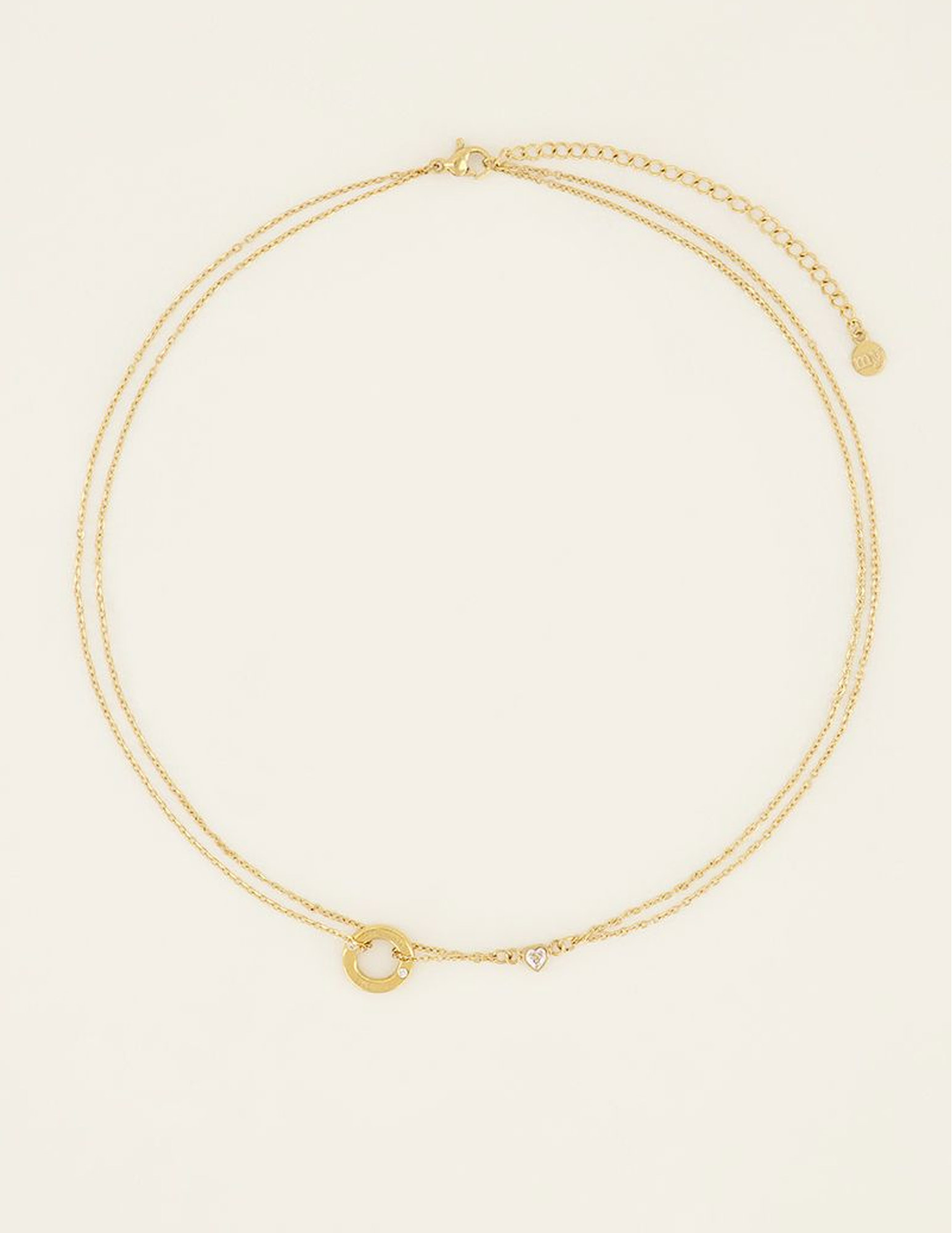 My Jewellery Ketting ronde bedel MJ07616 Goud