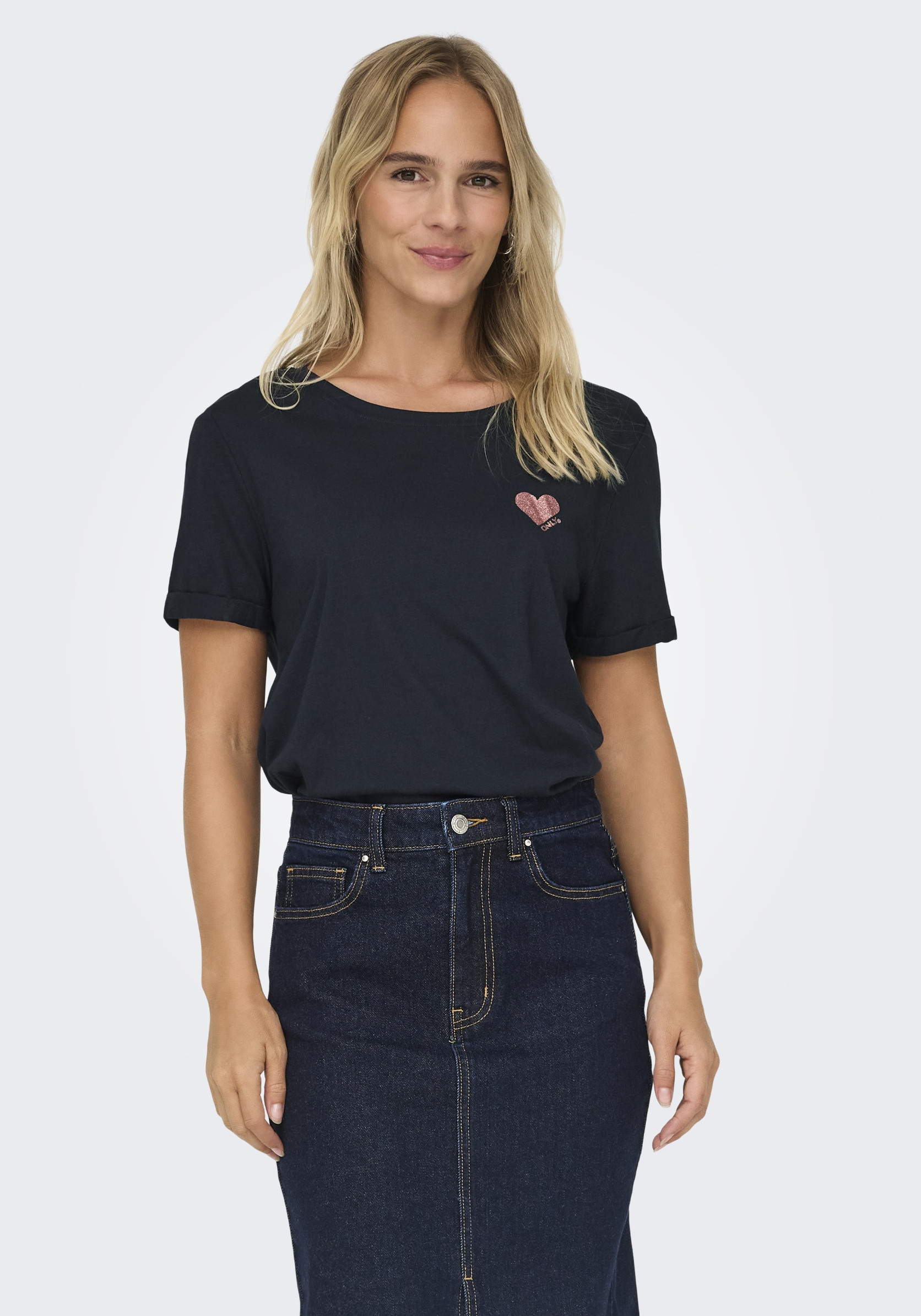 Only T-shirt Kita 15244714 Donker blauw