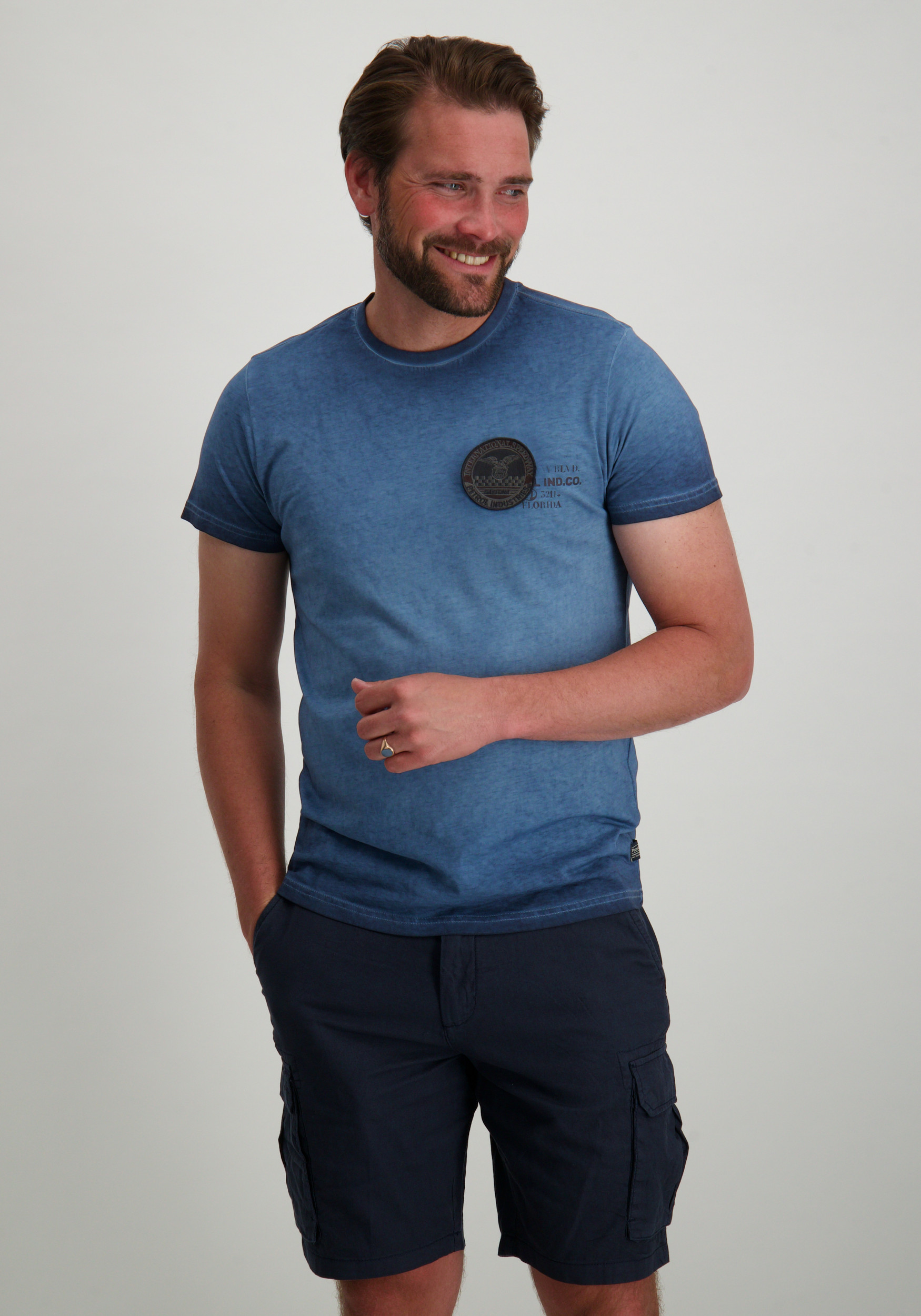 Petrol T-shirt M-1050-TSR607 Blauw